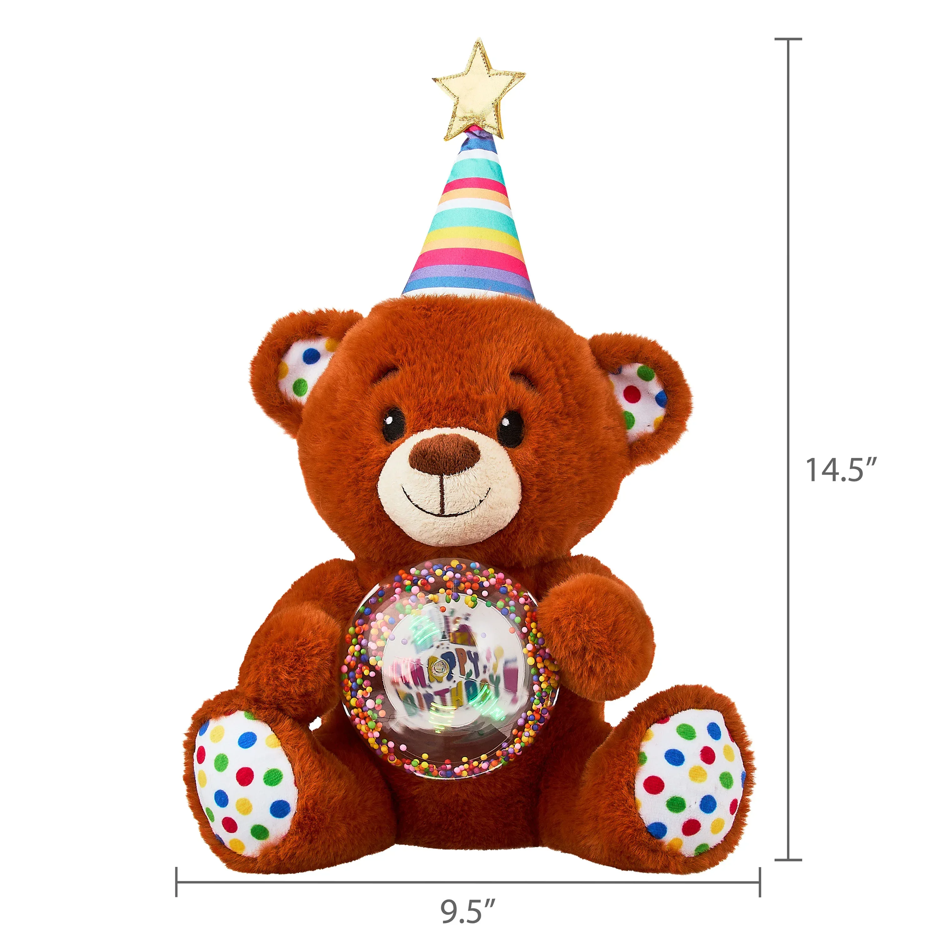 Light-Up Singing Bear Plush Toy, Tan, 9", by Way To Celebrate 4.8 - Image 5
