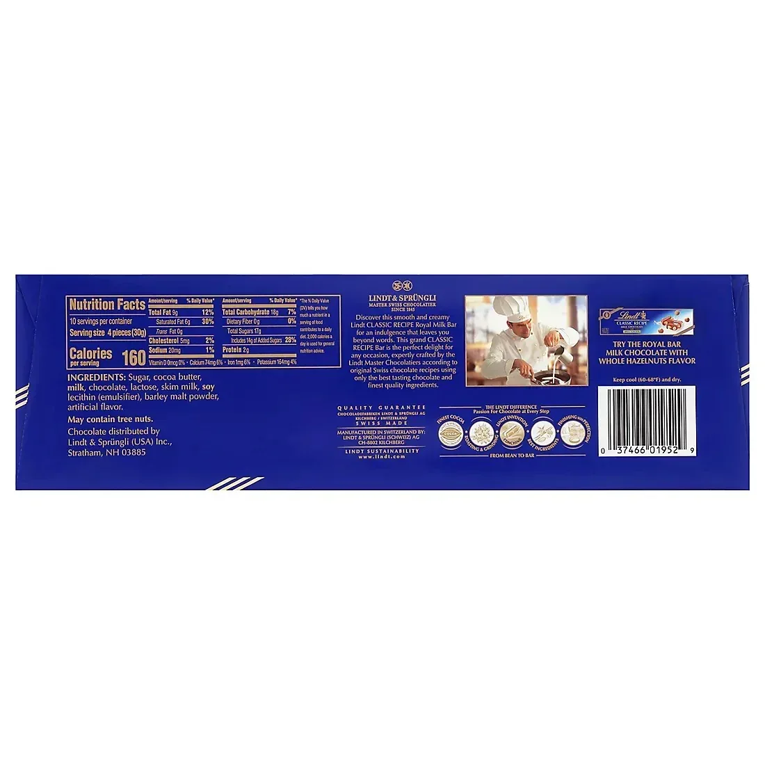 Lindt Classic Recipe Milk Chocolate Royal Bar, 10.5 oz - Image 2
