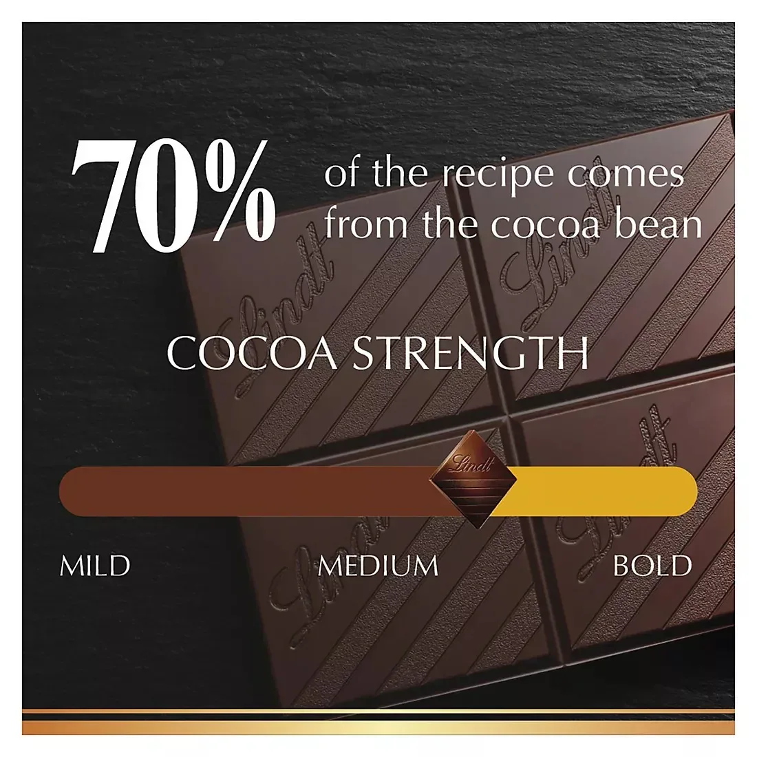 Lindt Excellence 70% Dark Chocolate Candy Bar, 4 ct./3.5 oz. - Image 4