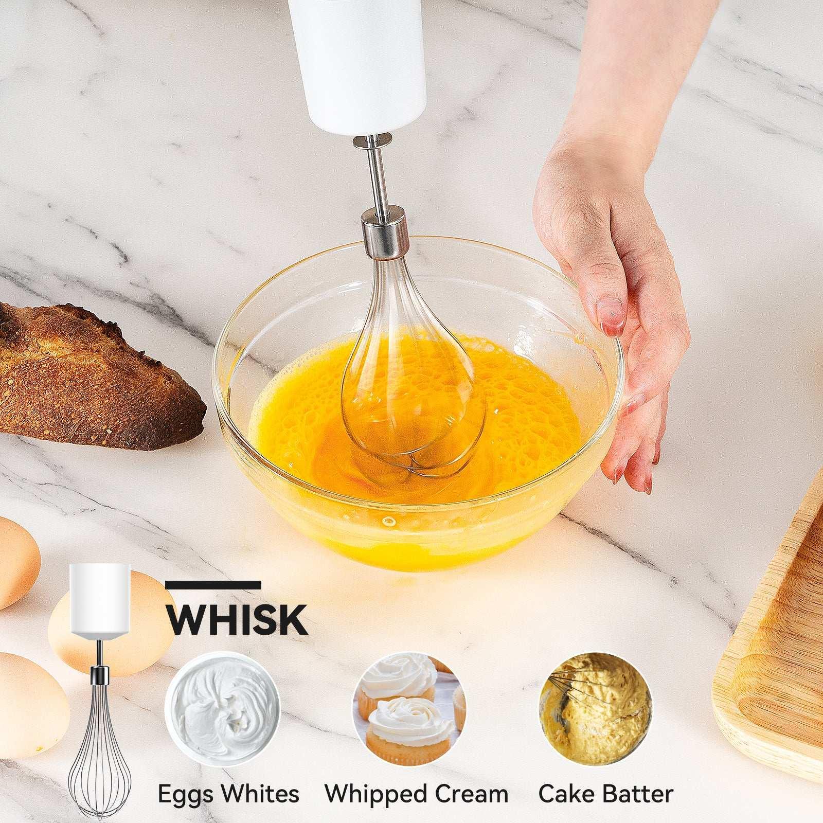 LINKChef Immersion Blender, 20-Speed 1000W 5-in-1 Immersion Hand Blender, Stick Blender with Turbo Mode, Baby Food Processor with Chopper, Blender for Kitchen with 600ml Beaker (White) - Image 3