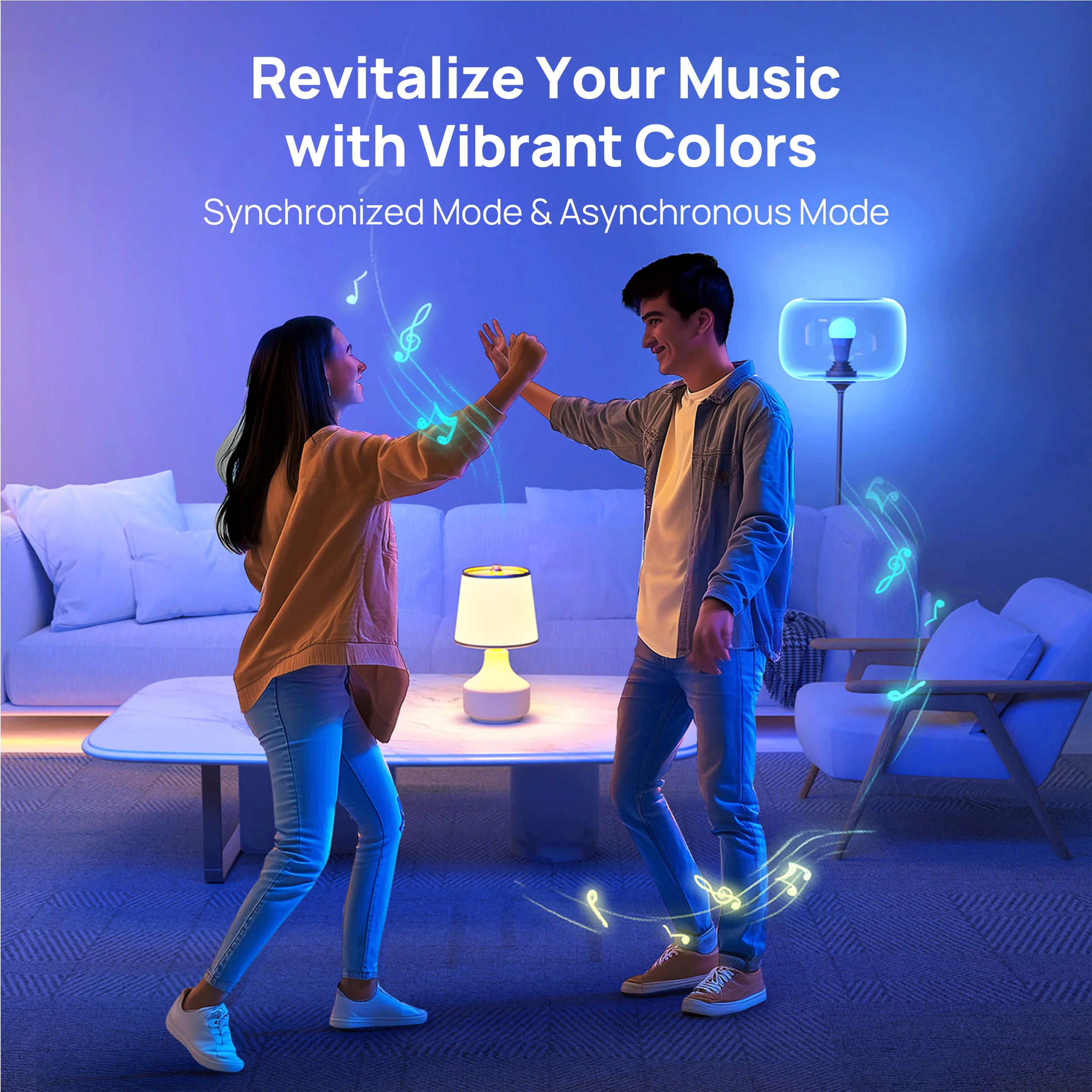Linkind A21 Matter Smart Light Bulb, Color Changing Smart Bulb, 14W, 1600lm, E26 Base (1 Pack), 2025 Upgraded - Image 3