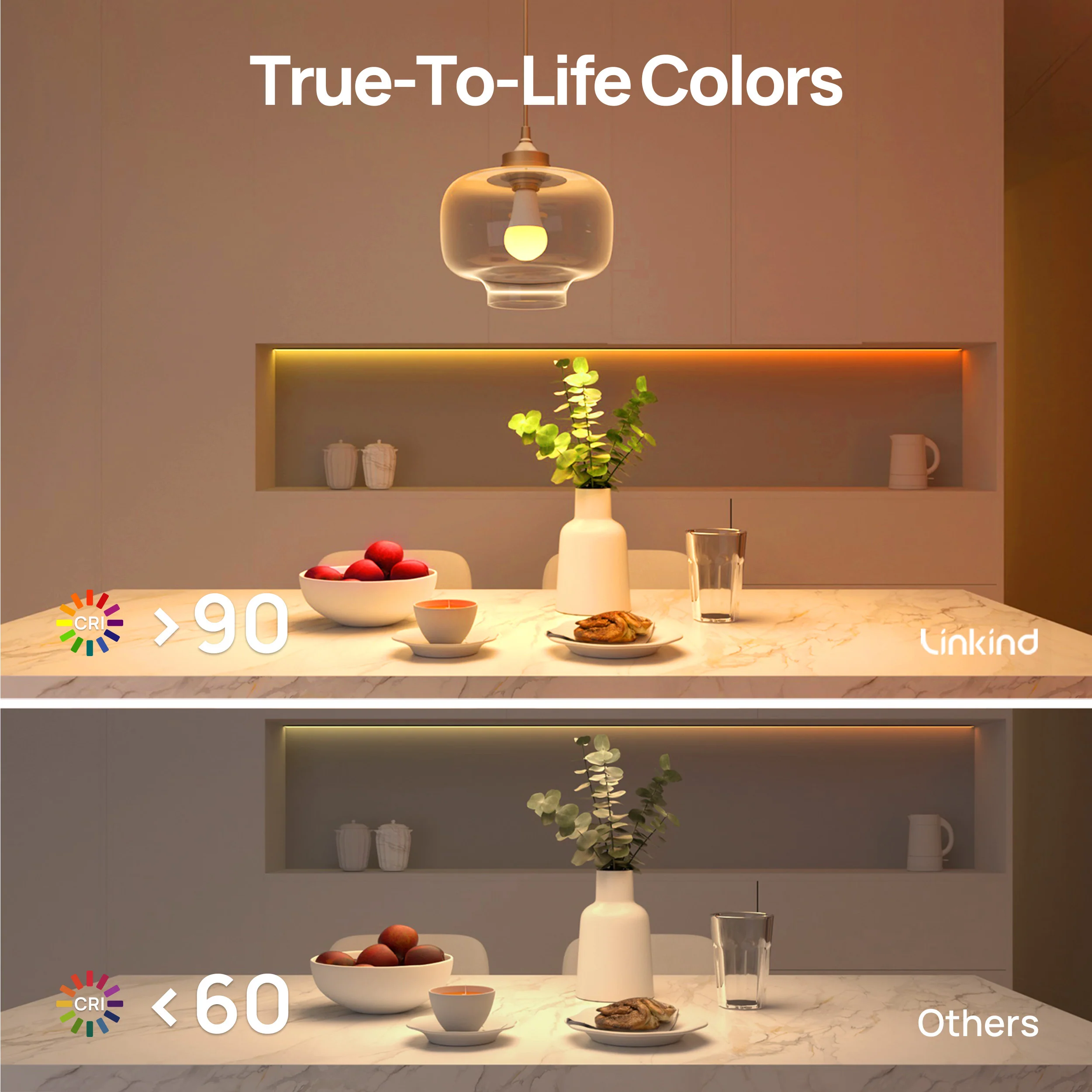 Linkind A21 Matter Smart Light Bulb, Color Changing Smart Bulb, 14W, 1600lm, E26 Base (1 Pack), 2025 Upgraded - Image 9