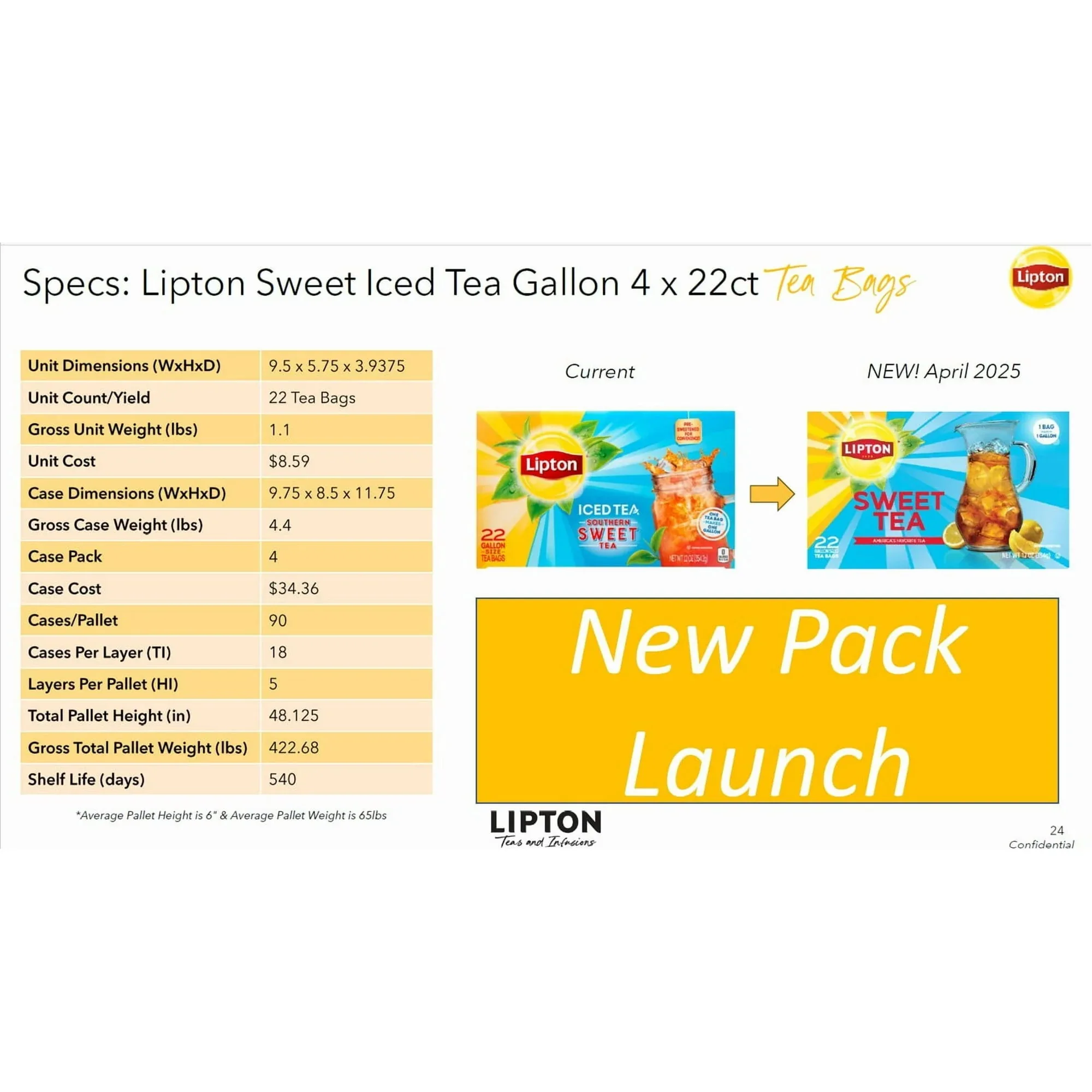 Lipton Family Sized Iced Sweet Black Tea, Caffeinated, Tea Bags 22 Count Box - Image 3