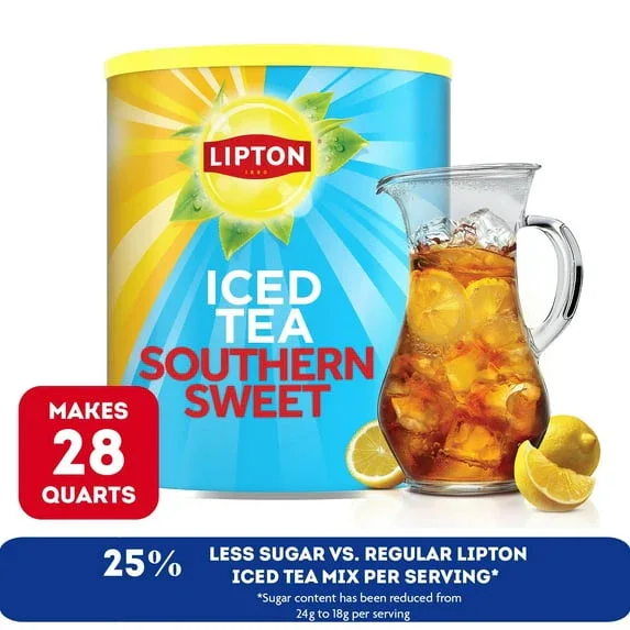 Lipton Reduced Sugar Southern Sweet Iced Tea Mix, 28 Quarts - Image 3