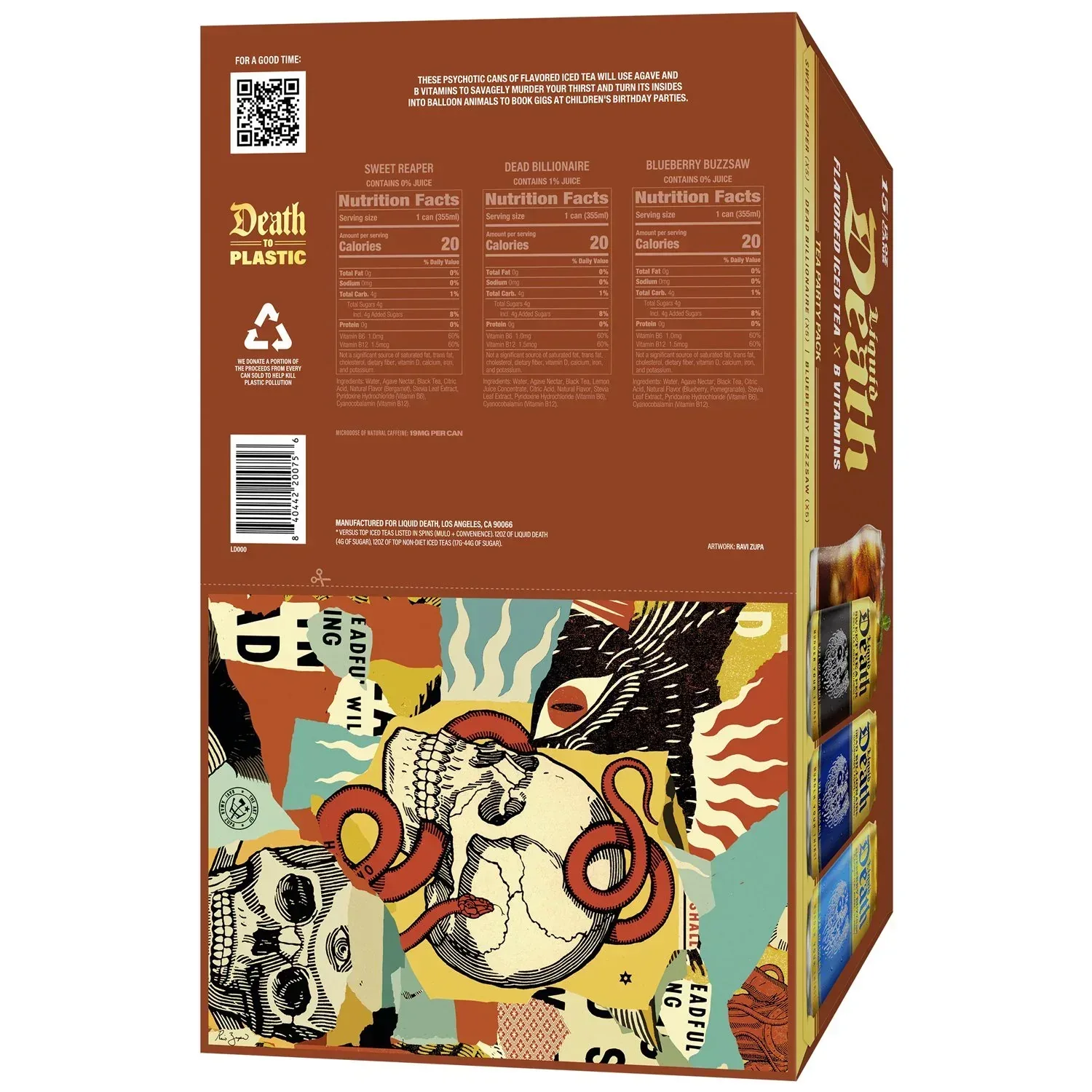Liquid Death Flavored Iced Tea Variety Pack, 12 fl. oz., 15 pk. - Image 6