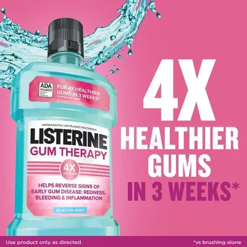 Listerine Gum Therapy Anti-Gingivitis Mouthwash, Glacier Mint (1.5L, 2 Pk.) - Image 3