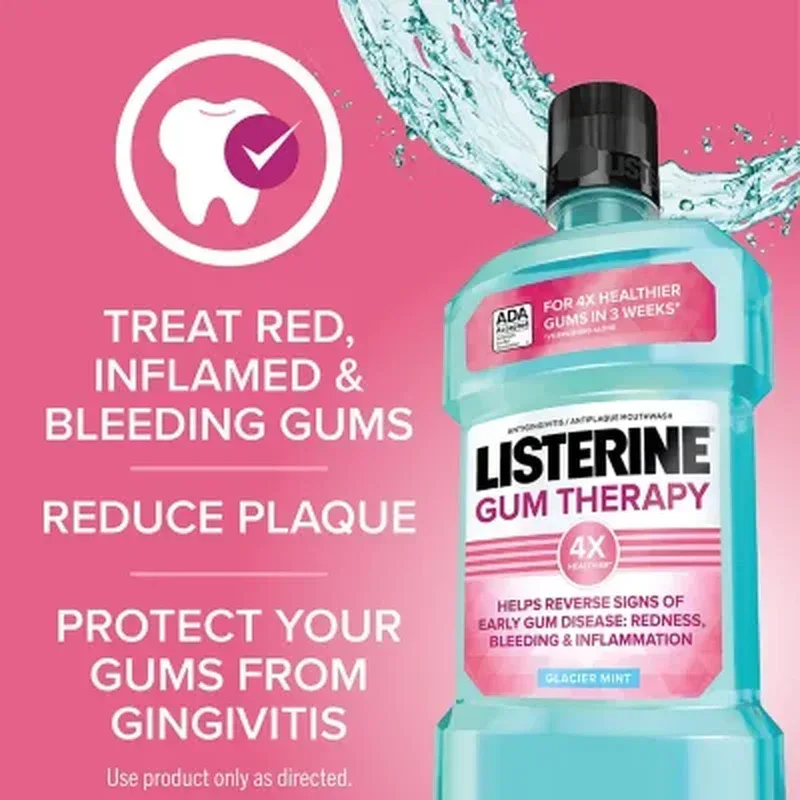 Listerine Gum Therapy Anti-Gingivitis Mouthwash, Glacier Mint (1.5L, 2 Pk.) - Image 4
