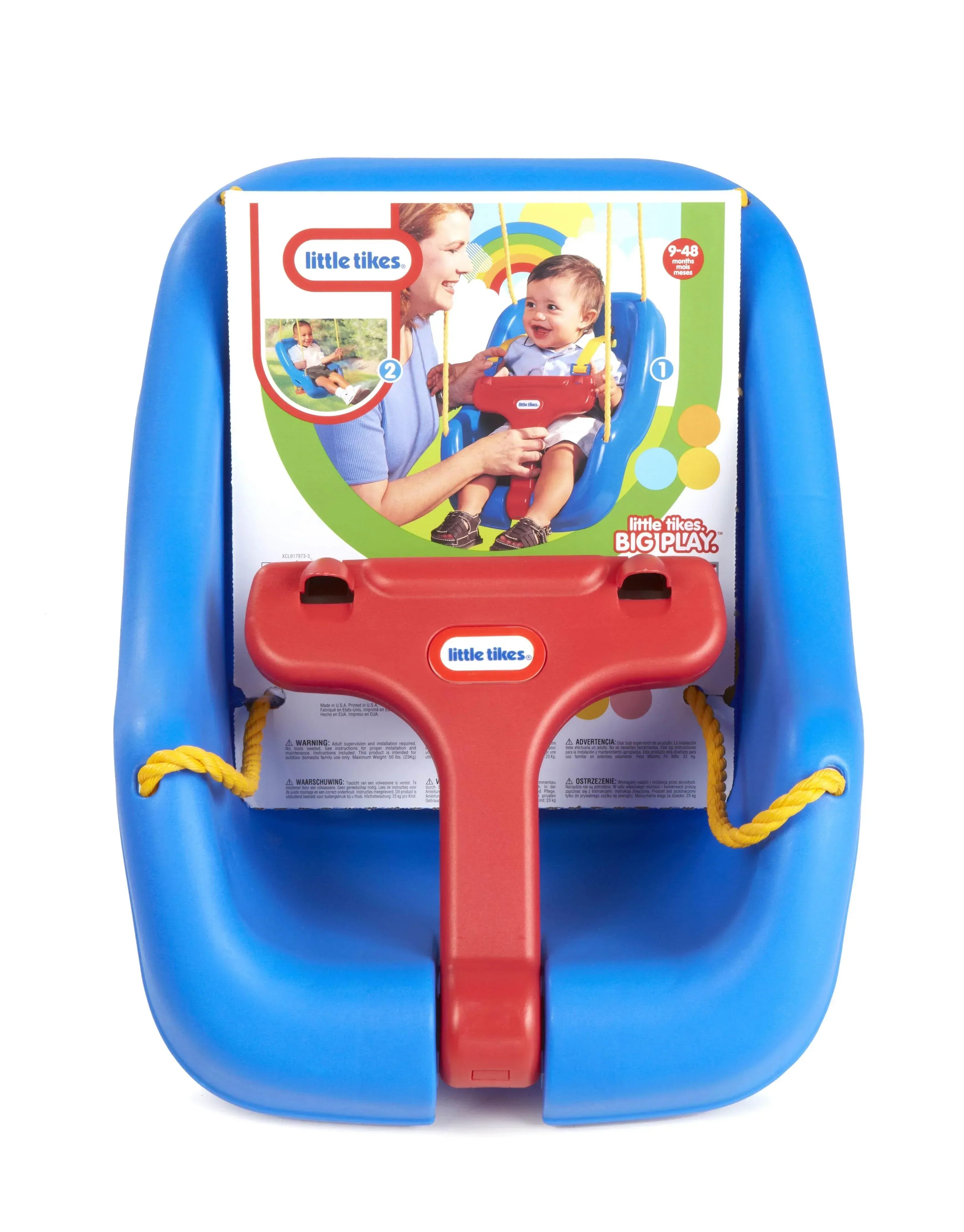 Little Tikes 2-in-1 Snug and Secure Swing, High Back Swing, Blue - Image 7