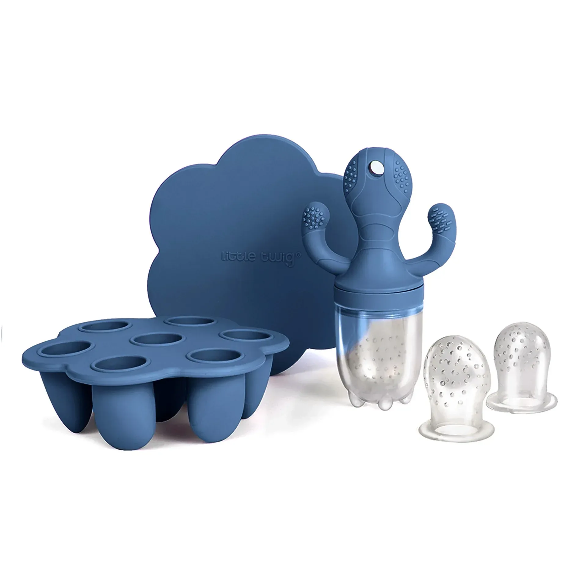 Little Twig Freezable Teether Set Steel Blue - Image 2