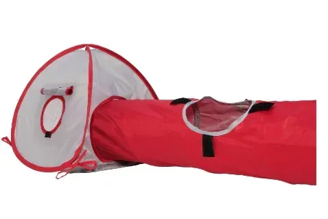 Living World Pet Tunnel, Red/Grey - Image 3