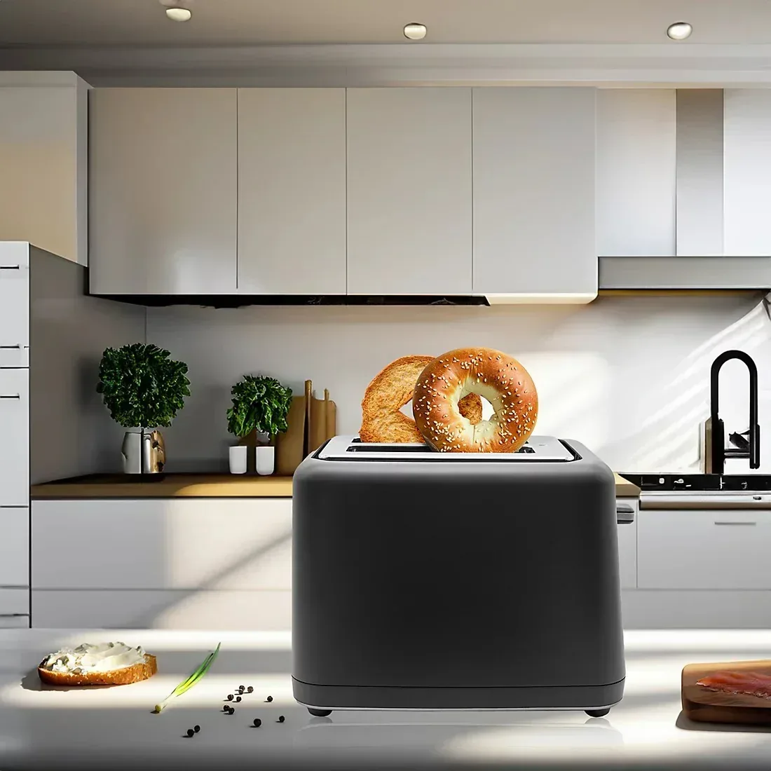Livwell Smart Touch 2-Slice Toaster-Black - Image 4