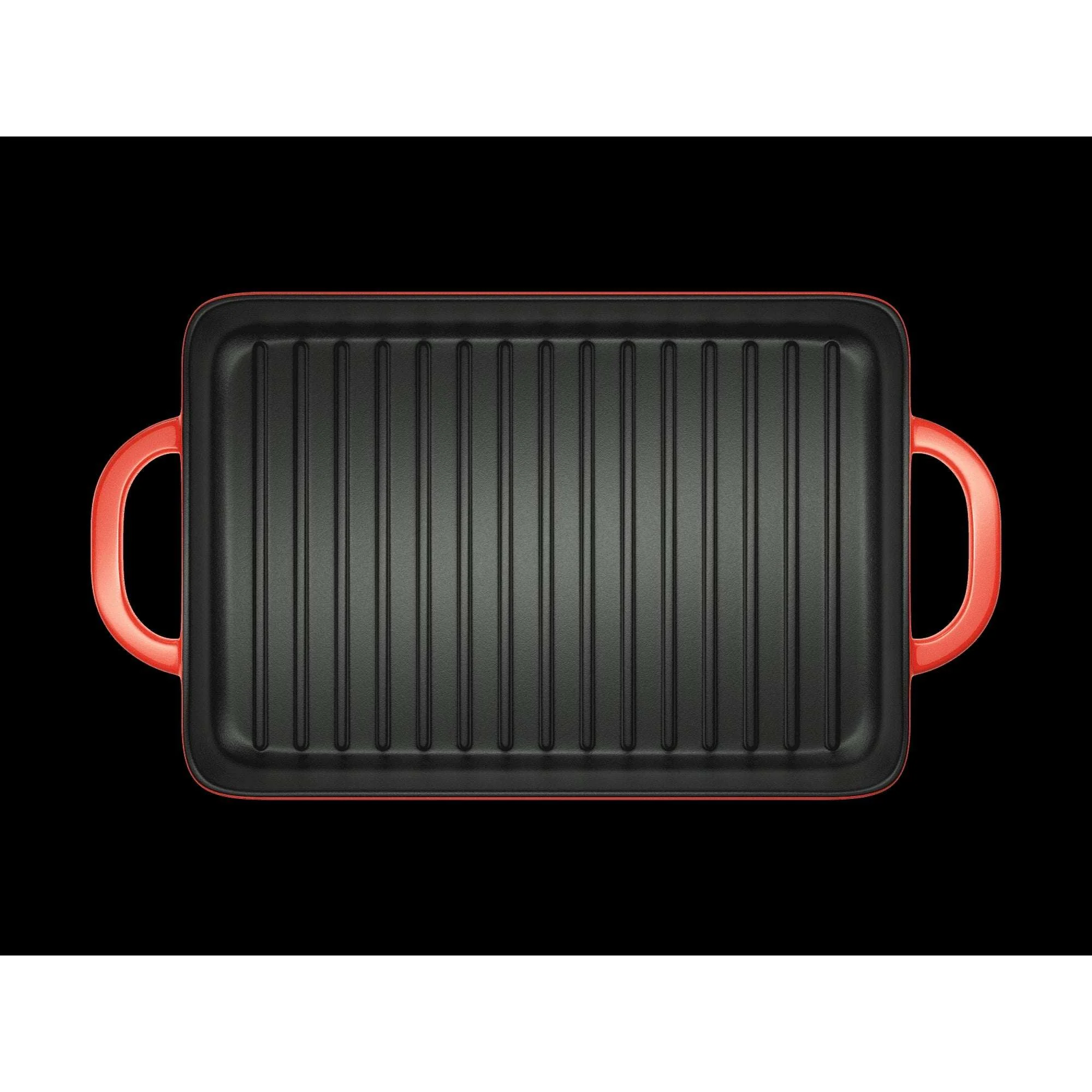 Lodge Cast Iron Enameled Cast Iron Grill Pan, Red - Image 4