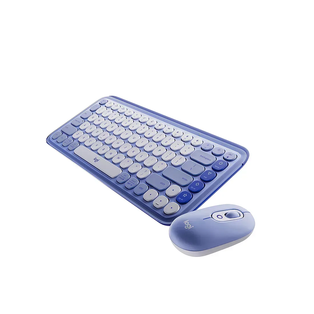 Logitech POP Icon Combo Keyboard and Mouse in Lilac and Off-white - Image 2