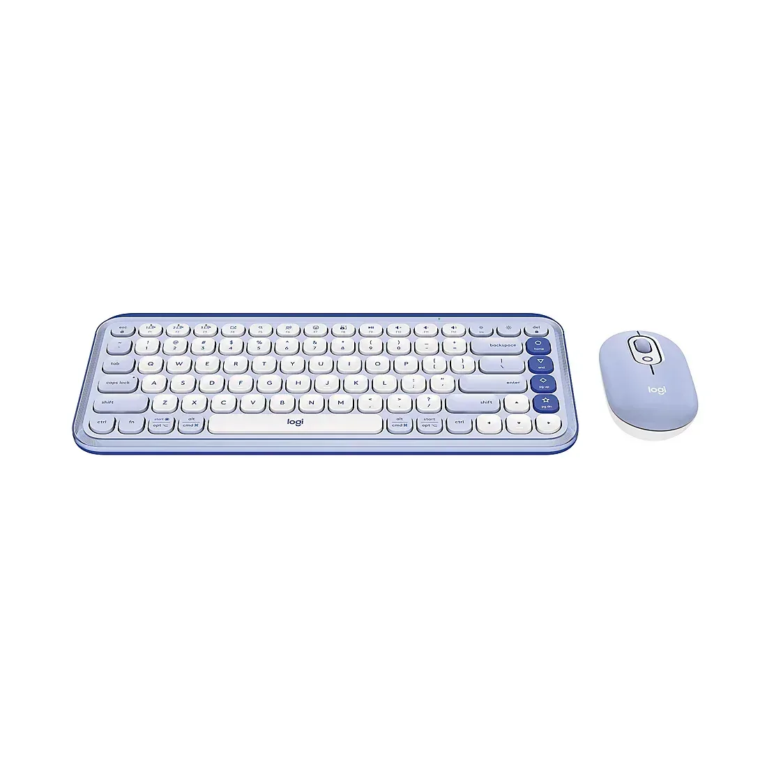 Logitech POP Icon Combo Keyboard and Mouse in Lilac and Off-white - Image 3