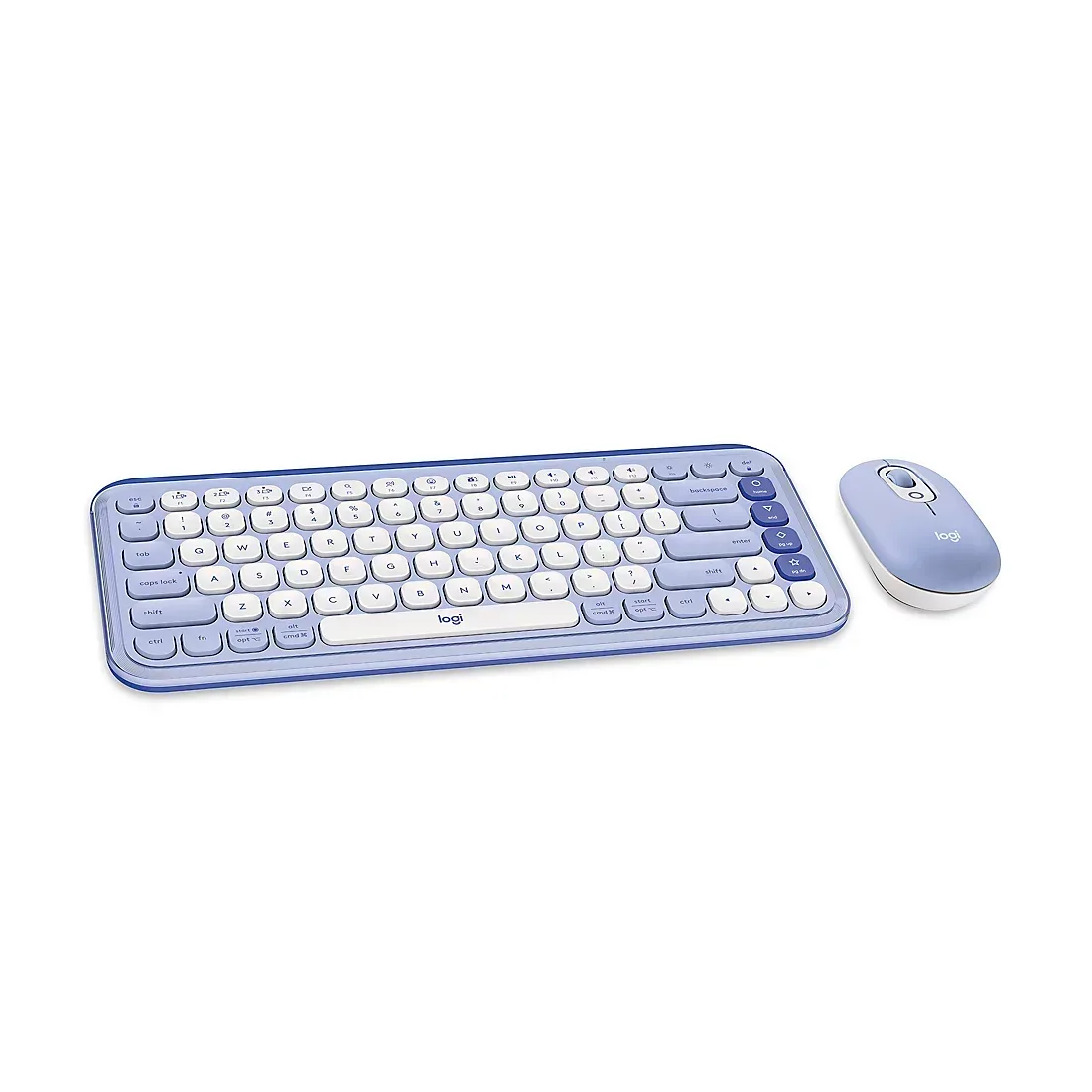 Logitech POP Icon Combo Keyboard and Mouse in Lilac and Off-white - Image 4