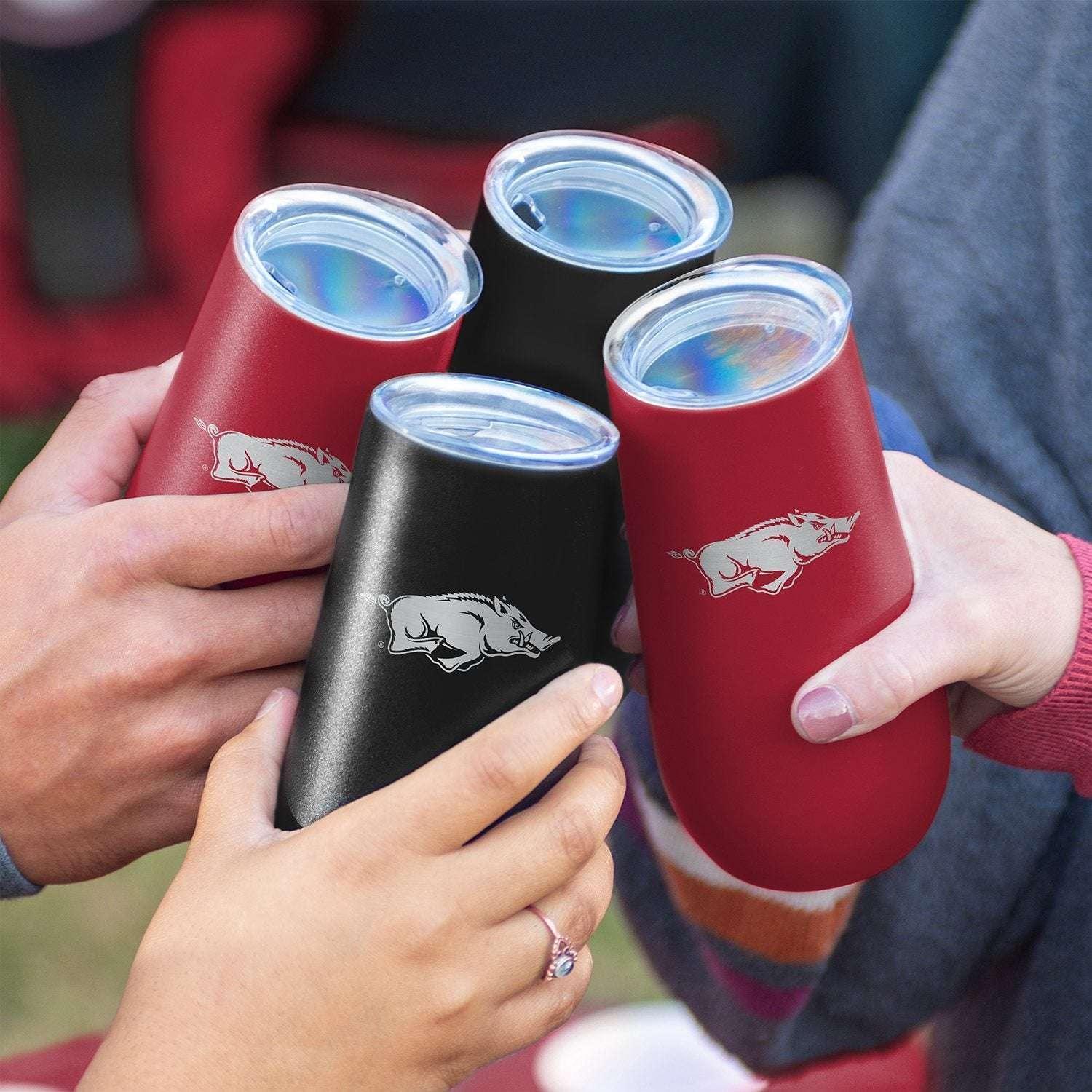 Logo Brands Arkansas Razorbacks 10oz. Curved Tumbler 4pk. - Image 3