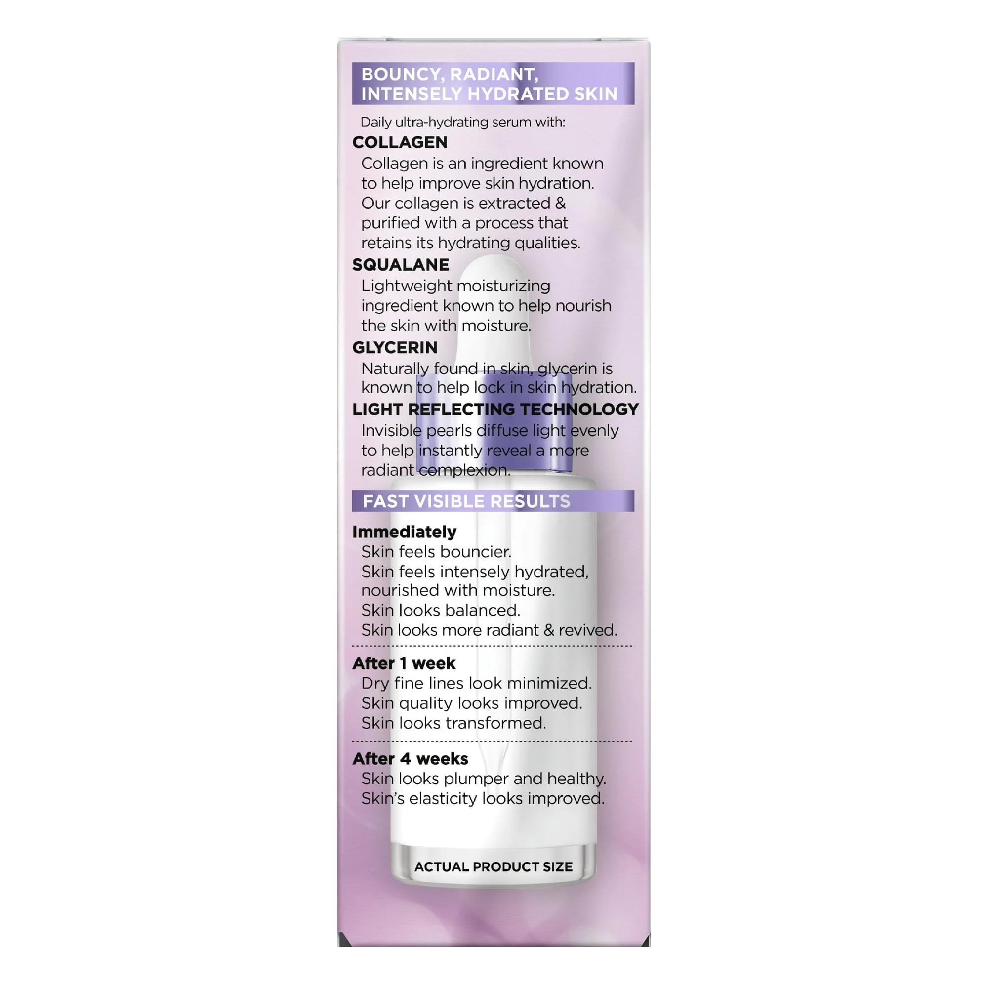 L'Oreal Paris Collagen Moisture Filler Moisture Bounce Hydrating Face Serum, 1 fl oz - Image 5