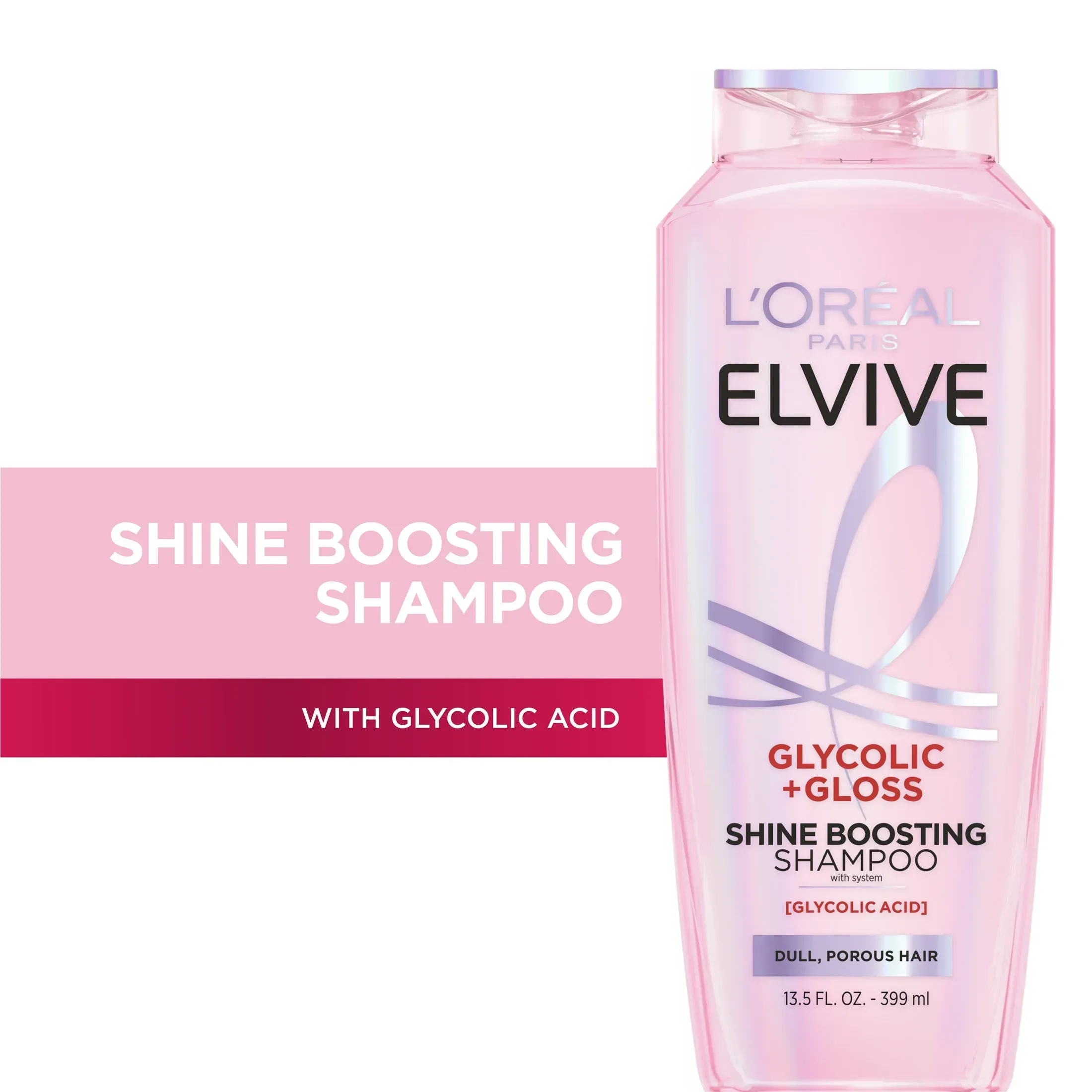 L'Oreal Paris Elvive Glycolic Gloss Shine Enhancing Shampoo, 13.5 fl oz - Image 6