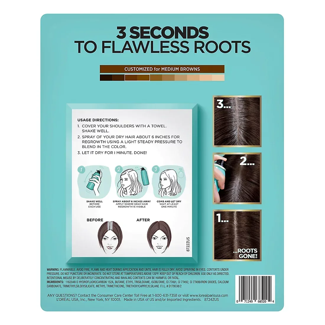L'Oreal Paris Root Cover Up Kit, 3 pk./2.0 oz. - Image 2