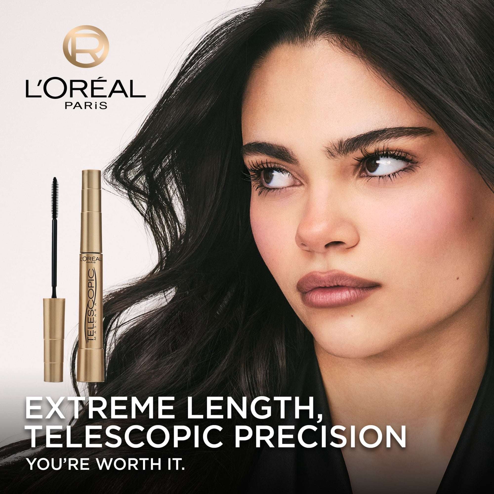 L'Oreal Paris Telescopic Original Washable Intense Lengthening Mascara, 0.27 fl. oz. - Image 2