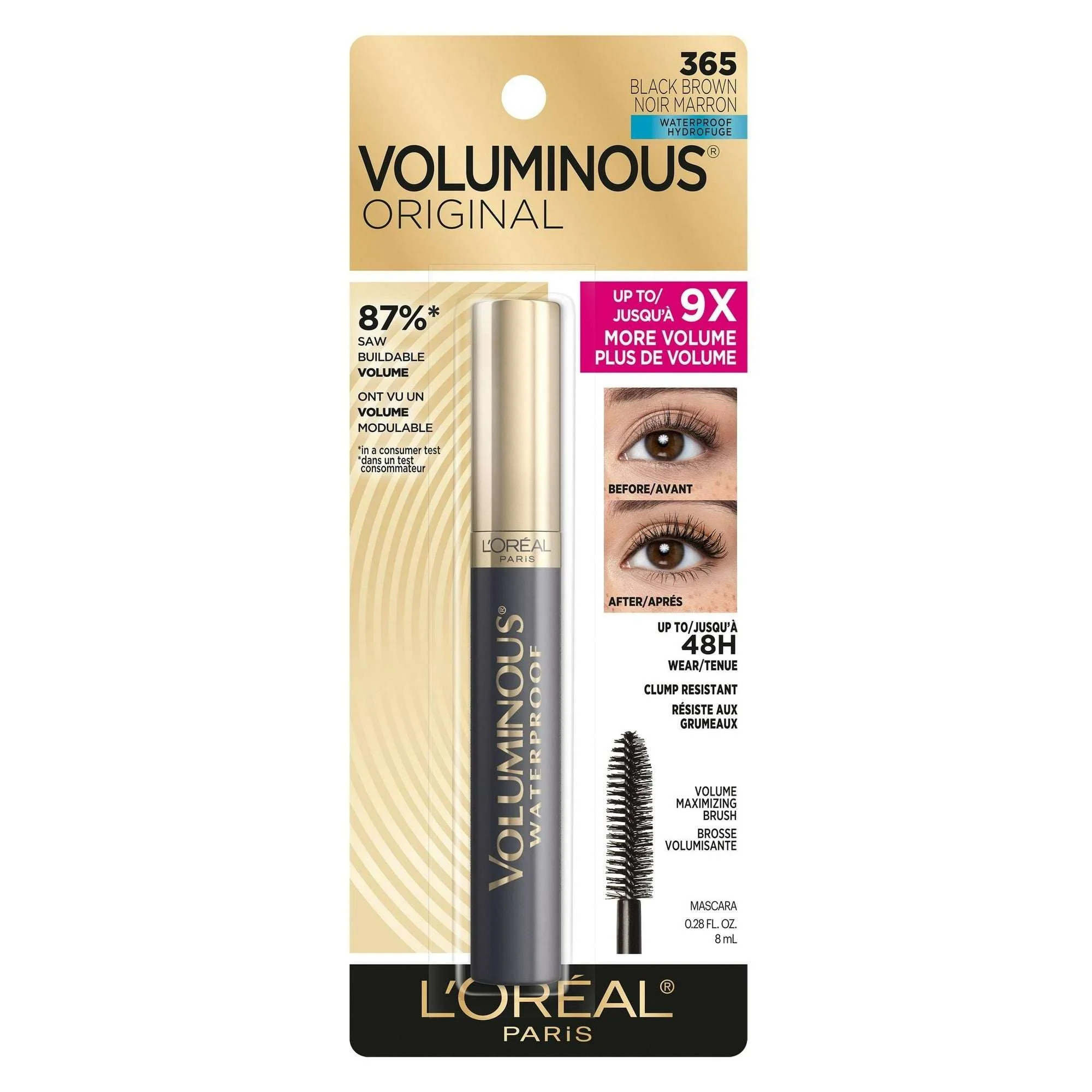 L'Oreal Paris Voluminous Original Washable Bold Eye Mascara, 0.28 fl. oz. - Image 17