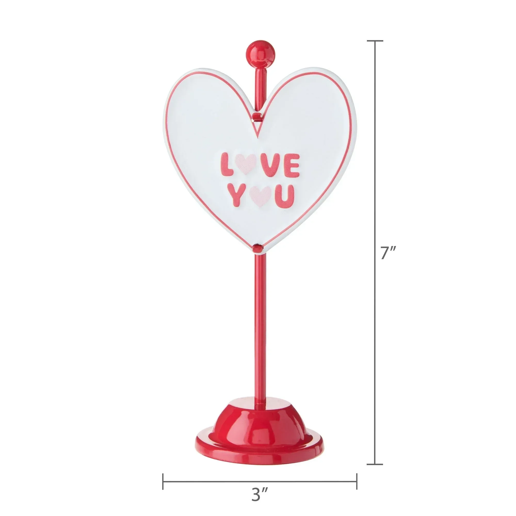 Love You Heart Tabletop Decoration, Multicolor, 7", Valentine's Day by Way To Celebrate - Image 5