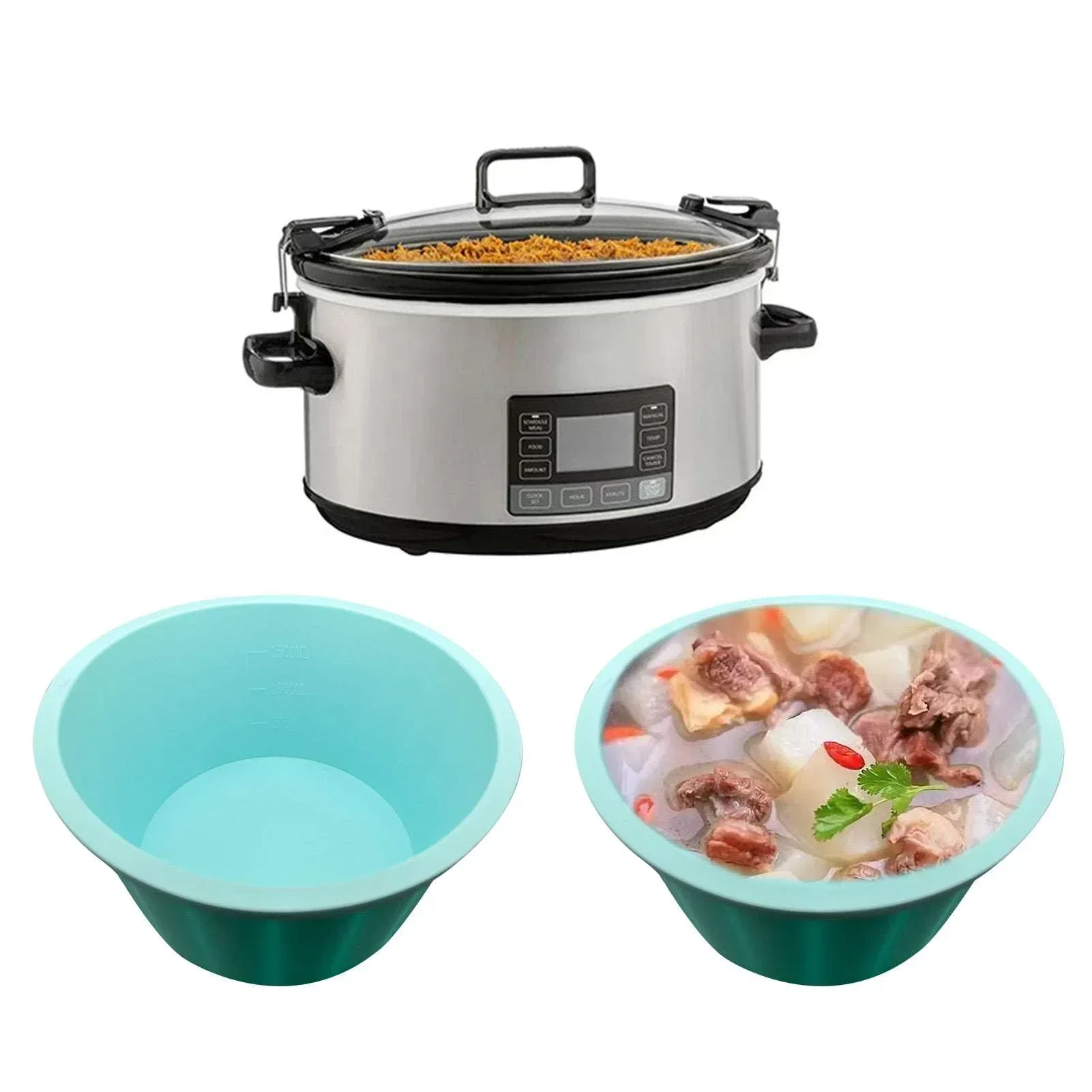 Ludlz 5qt-6qt Silicone Slow Cookers - Image 4