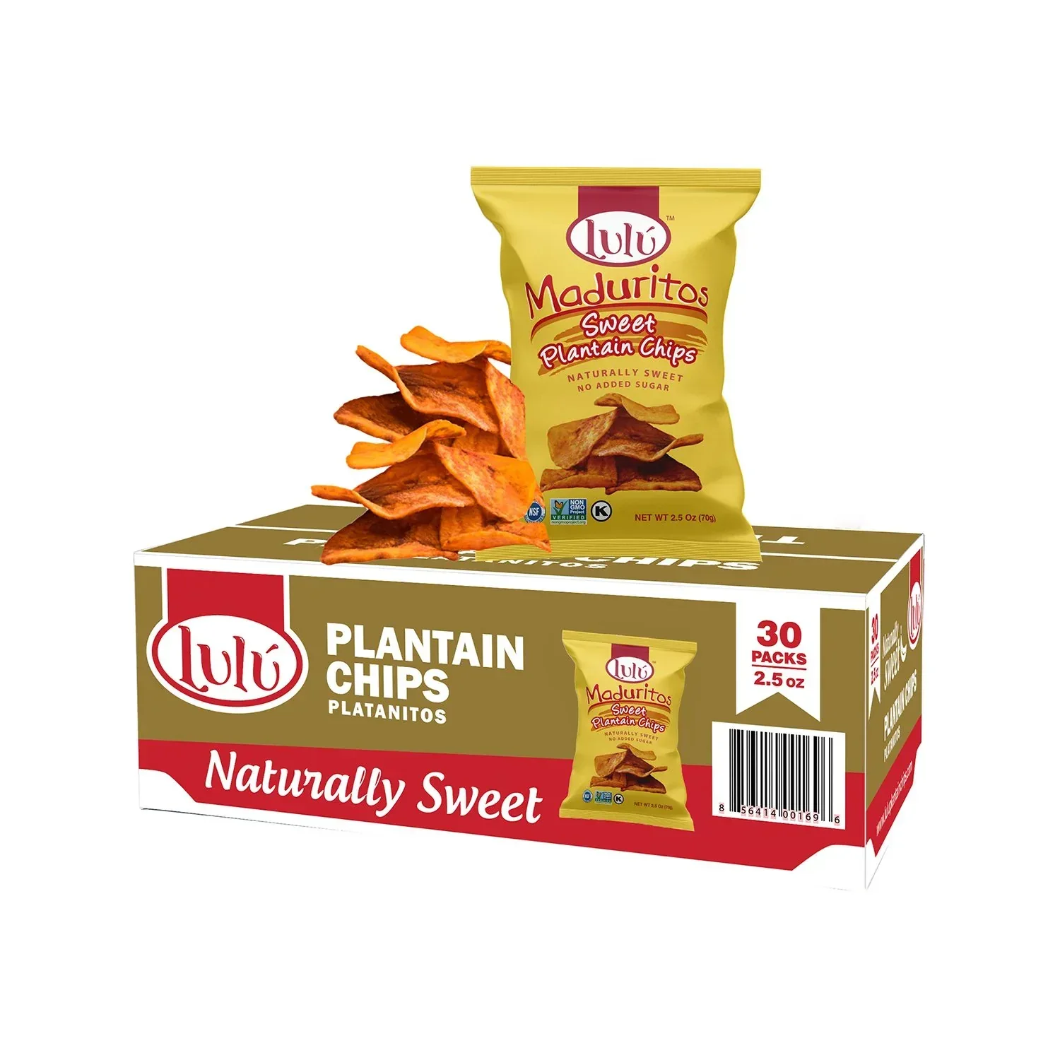 Lulu Platanitos Sweet Plantain Chips, 2.5 oz., 30 pk.