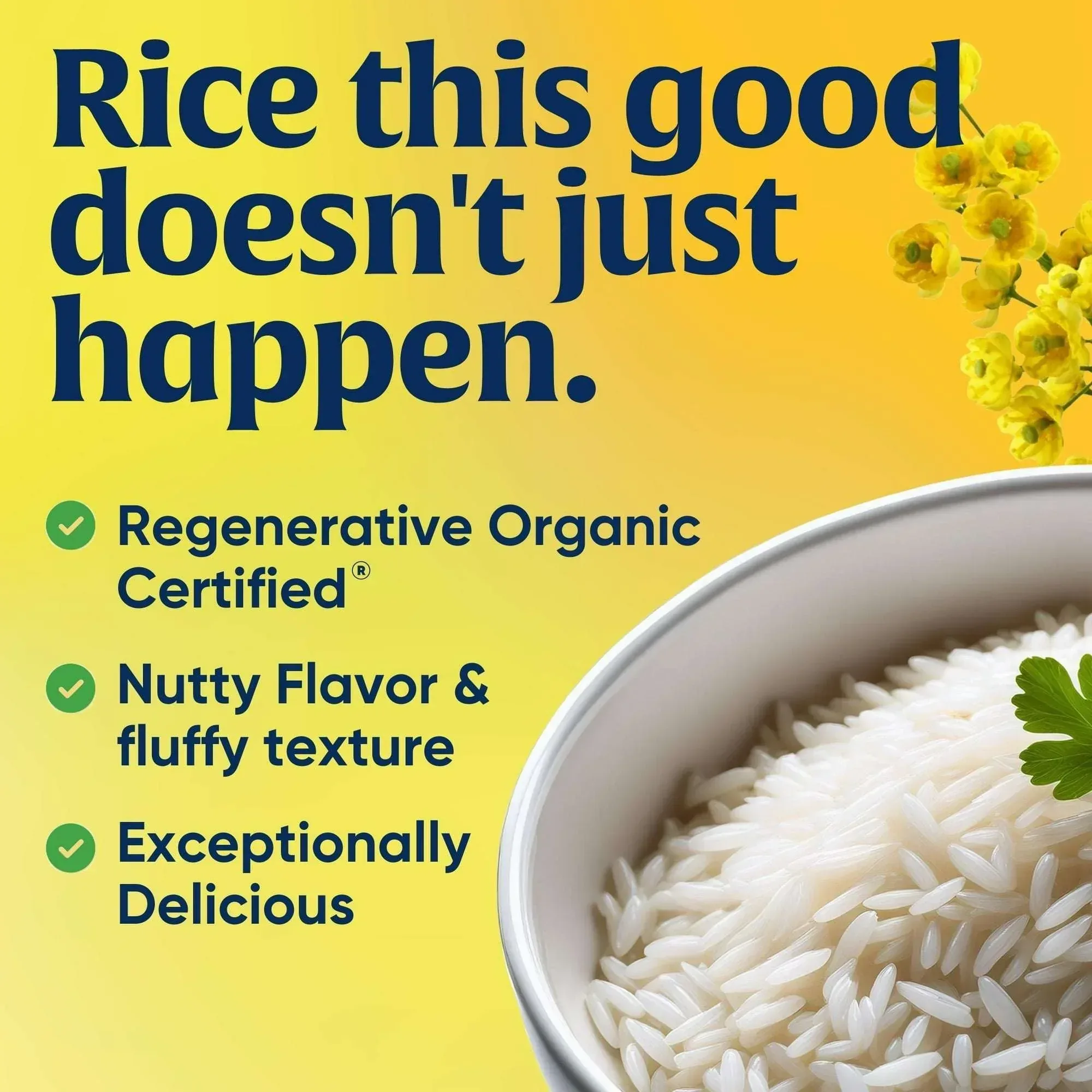 Lundberg Organic Basmati Rice - Regenerative Organic Certified, 2lb Resealable Bag - Image 3