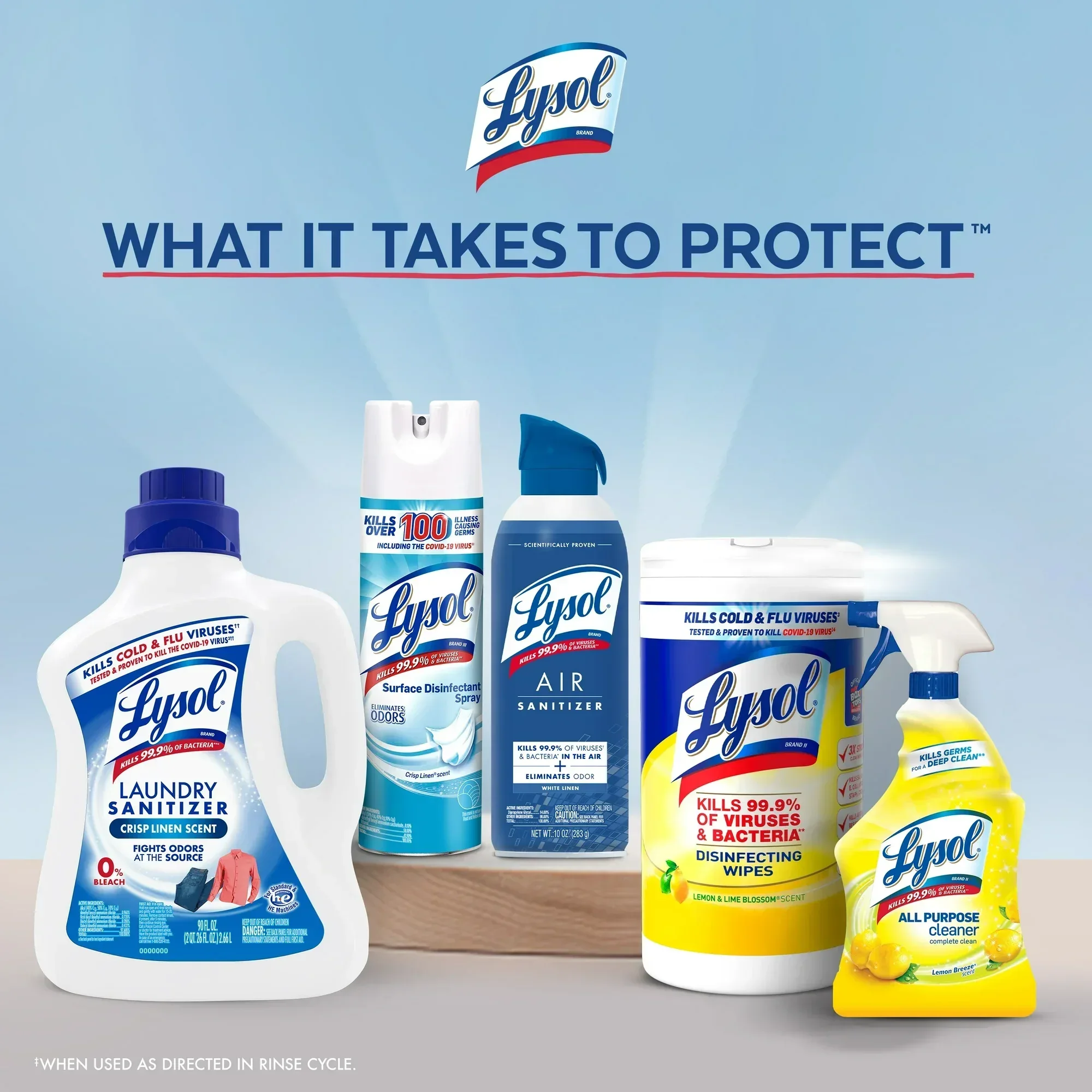 Lysol® Laundry Sanitizer Additive, Laundry Detergent Additive, 0% Bleach, Crisp Linen Scent, 90 oz - Image 7