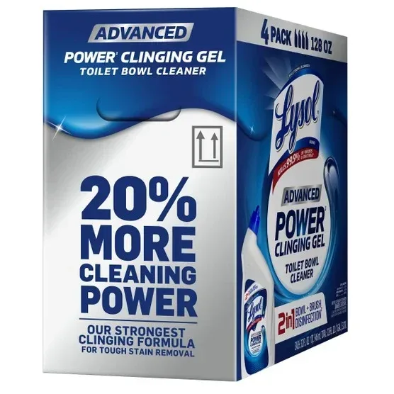 Lysol Advanced Toilet Bowl Cleaner, 32 fl oz, 4-count - Image 3