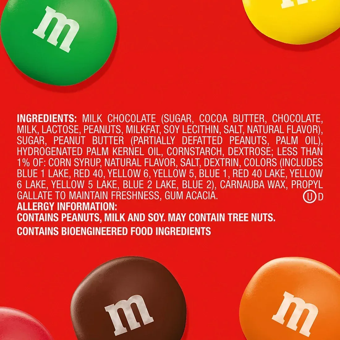 M&M's Bulk Chocolate Candy, Peanut Butter, Jar, 55 oz. - Image 2