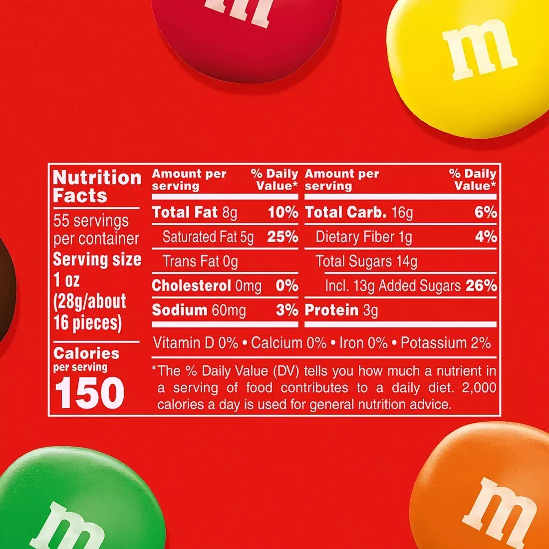 M&M's Bulk Chocolate Candy, Peanut Butter, Jar, 55 oz. - Image 3