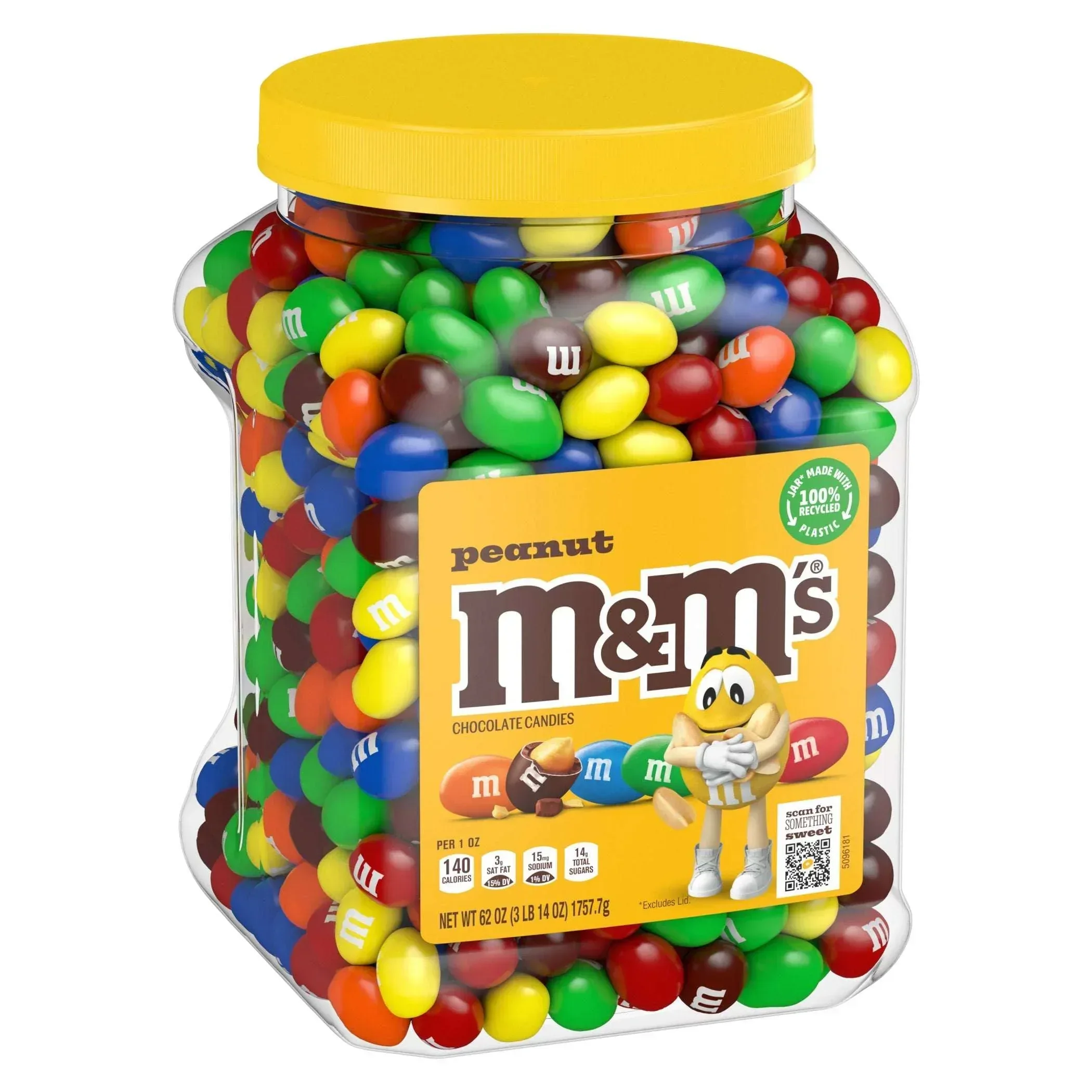 M&M's Chocolate Candy, Peanut, 62 oz Jar - Image 5