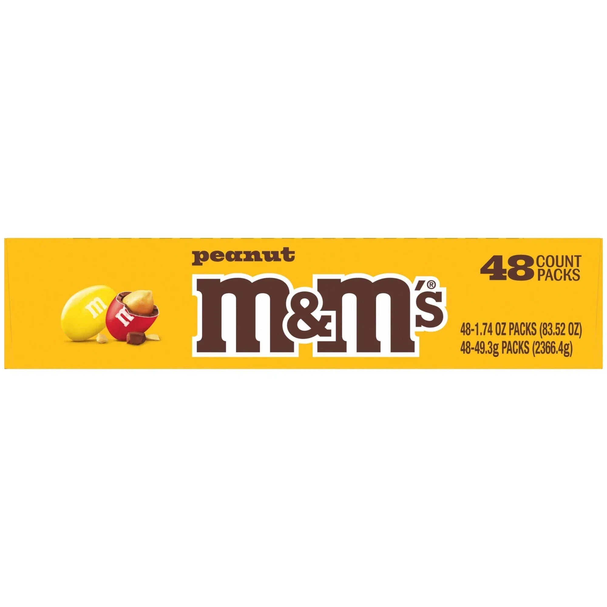 M&M's Chocolate Candy, Peanut, Full Size, 1.74 oz, 48-count - Image 4