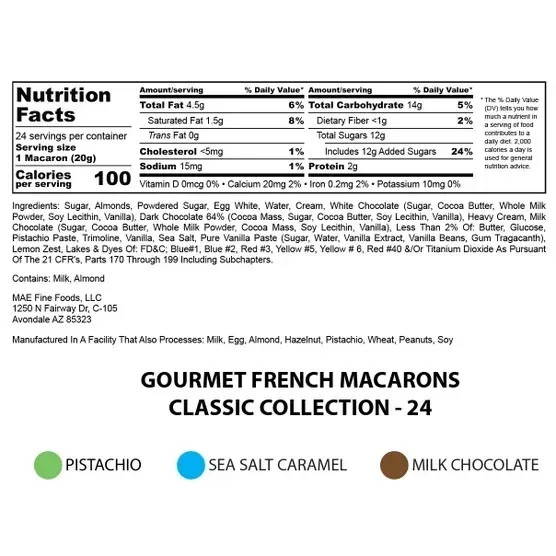 Mae Fine Foods Bonbon & Macron Classic Tasting Collection,Tray Bundle, 72 Pieces Total - Image 8