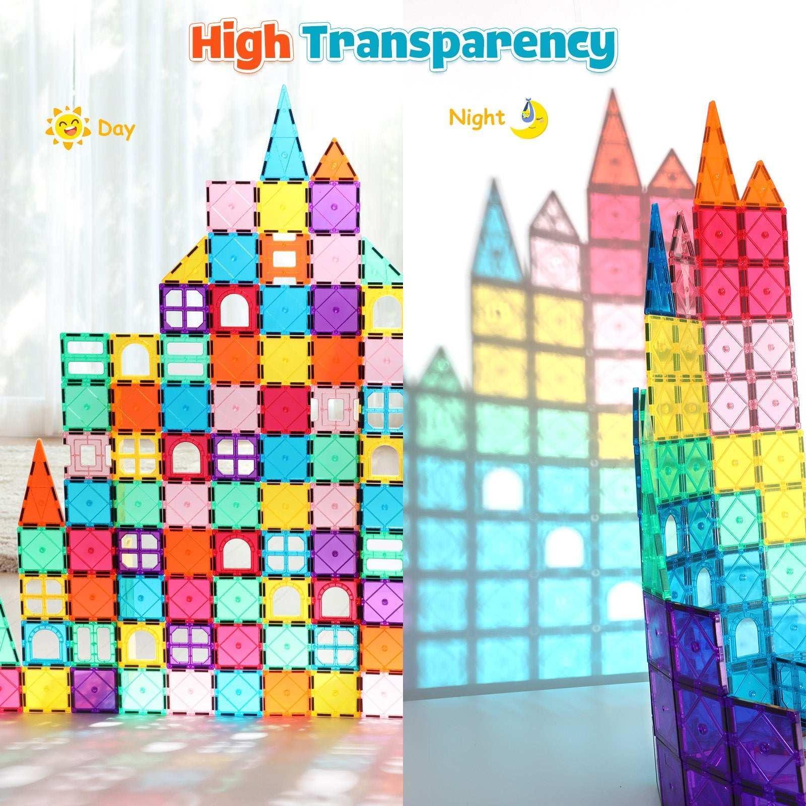 Magnetic Tiles for Kids,Educational Magnetic Building Blocks for Boys Girls, STEM Preschool Kidergarten Learning Toys - Image 5