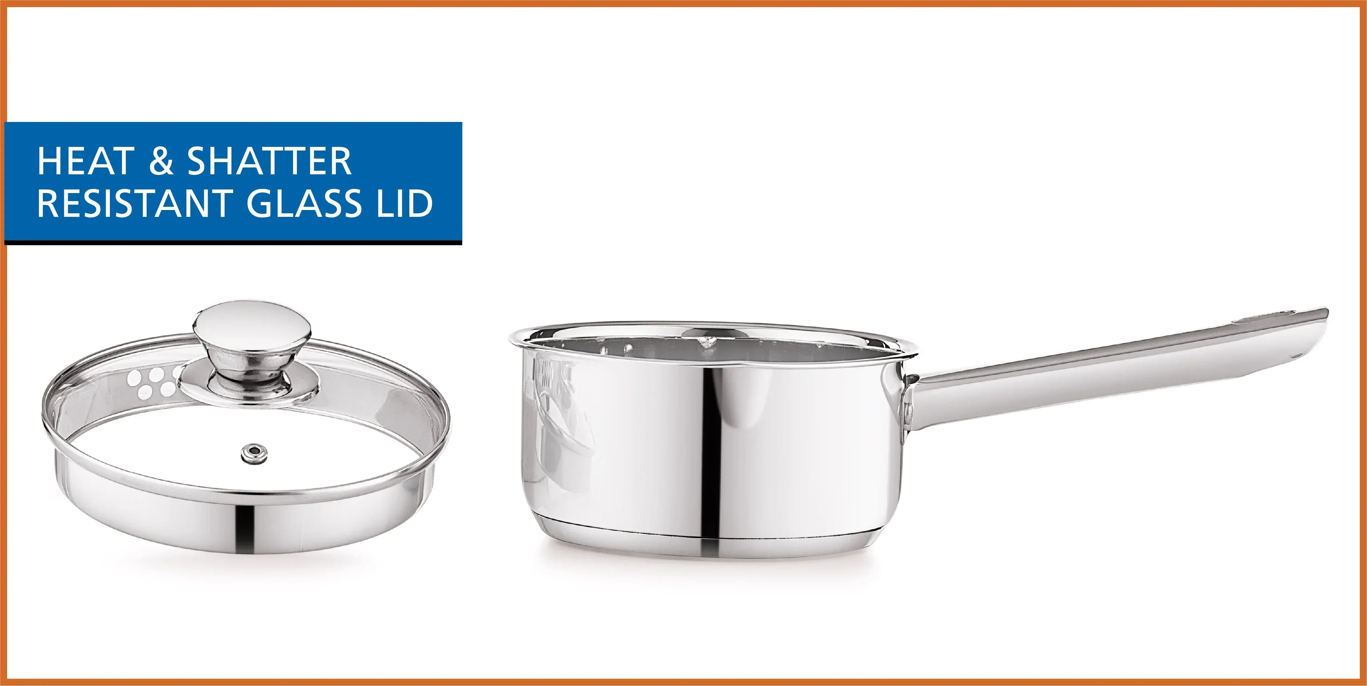 Mainstays 1 qt Oven Safe Stainless Steel Saucepan with Straining Lid - Image 10