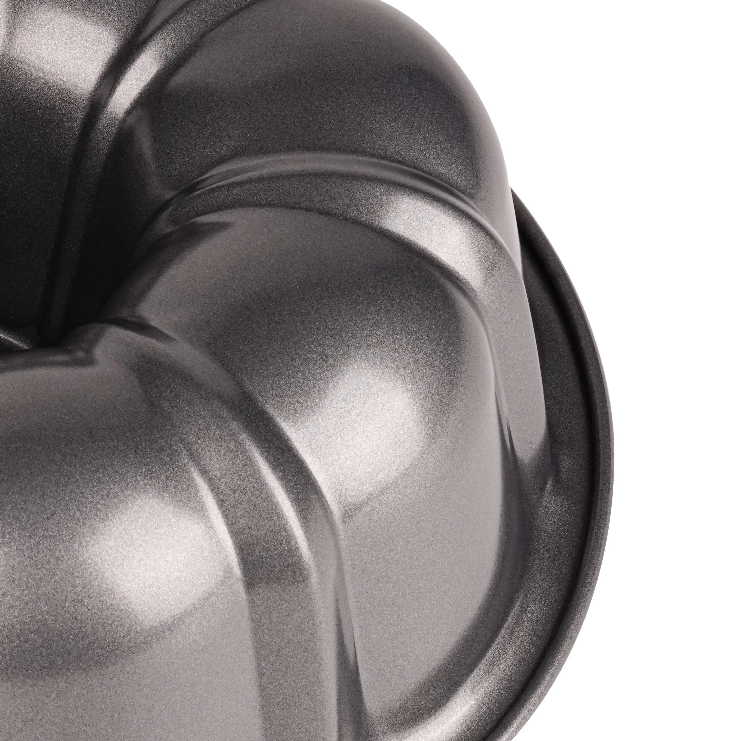 Mainstays 10" Round Nonstick Carbon Steel Fluted Cake Pan, Gray - Image 2