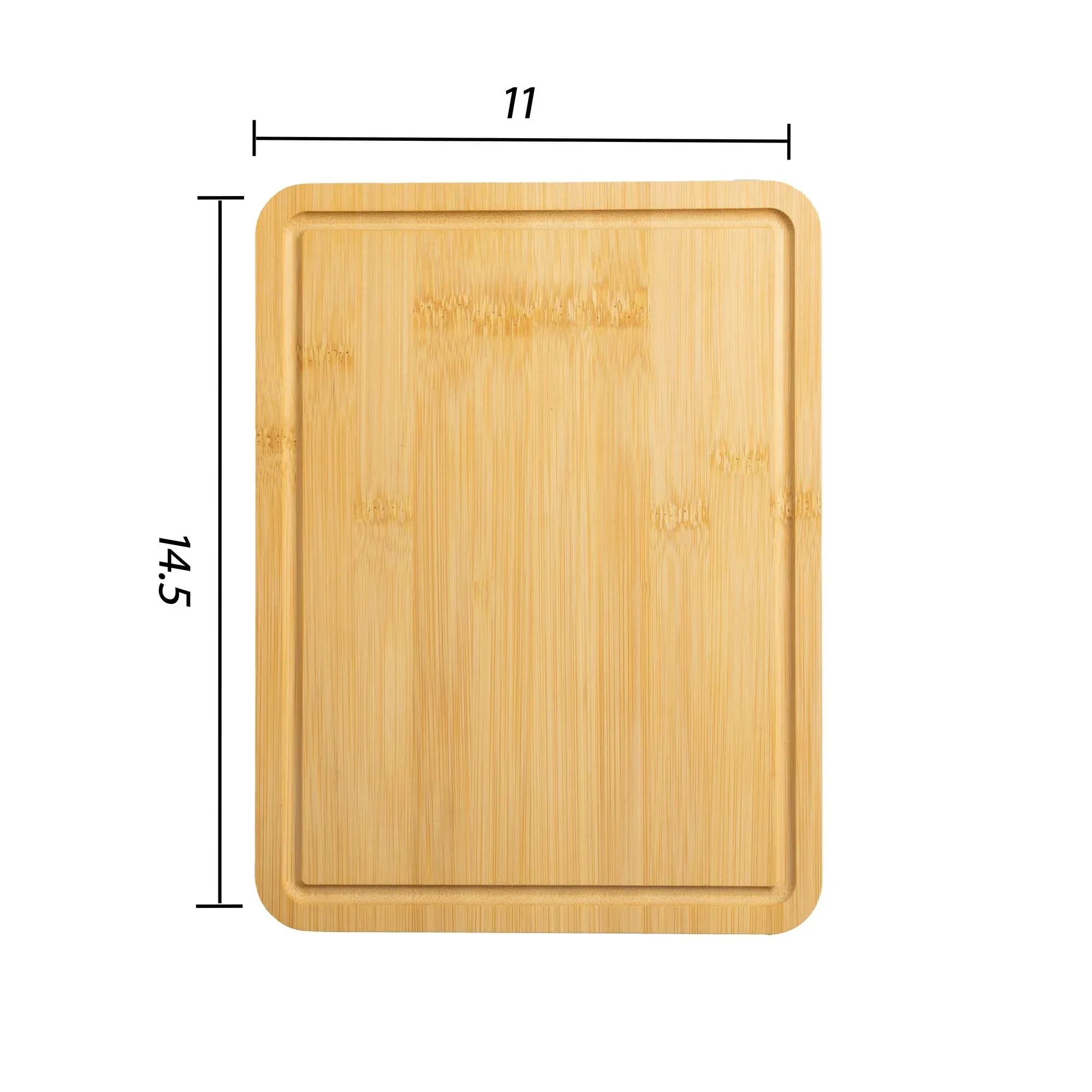 Mainstays 11" x 14.5" Non-slip Bamboo Cutting Board, 100% Natural Bamboo Color, with Juice Groove - Image 5