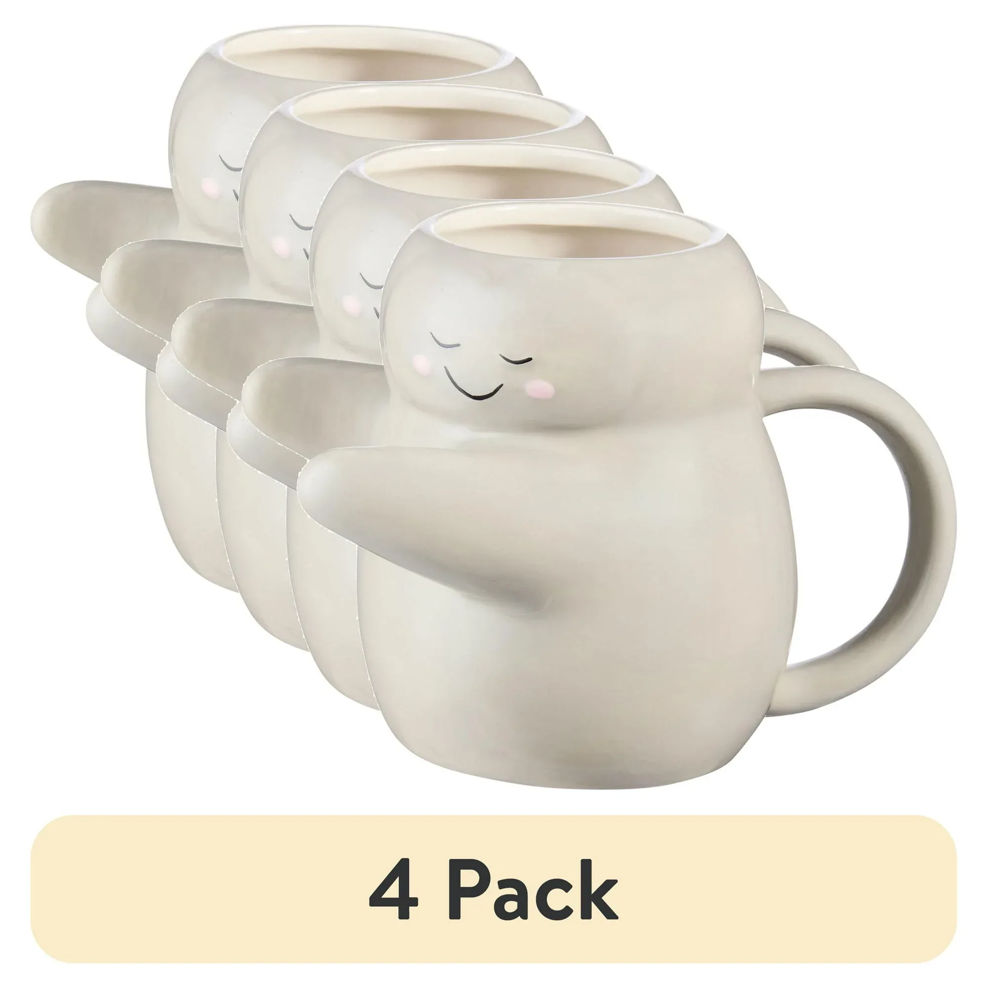 Mainstays 15.89 oz Gray Sculpted Hug Earthenware Mug - Image 8