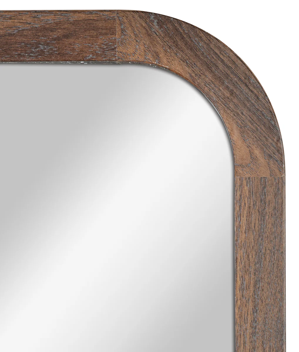 Mainstays 17x53 Walnut Framed Large Wall Mirror for Bathroom or Living Room - Image 3