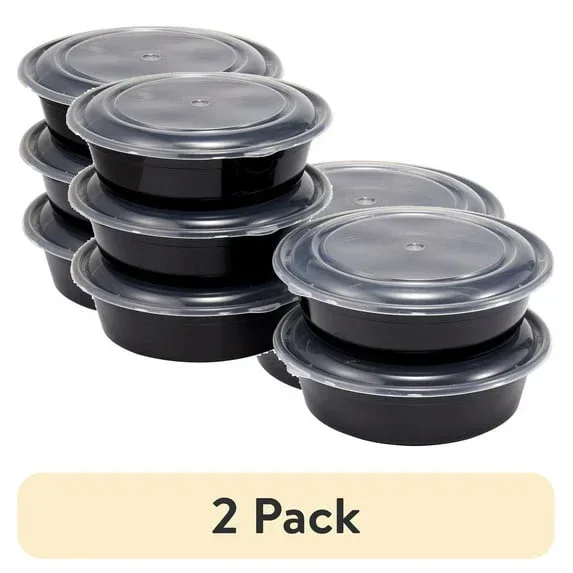 Mainstays 1L Round Meal Prep Food Storage Container, 5 Pack - Image 7