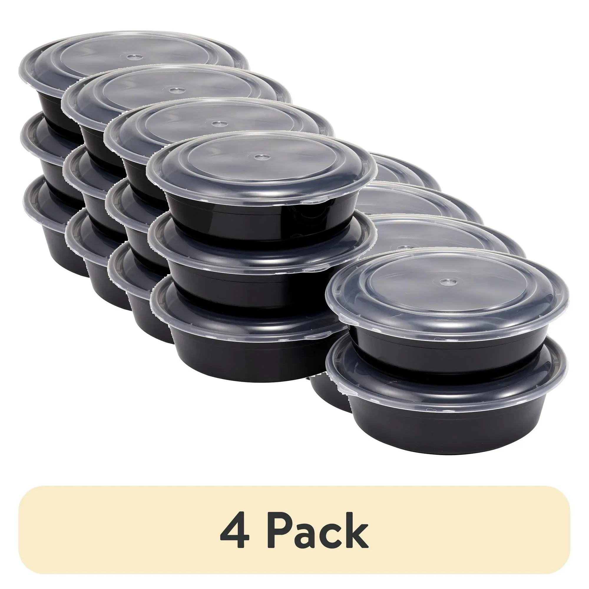 Mainstays 1L Round Meal Prep Food Storage Container, 5 Pack - Image 8