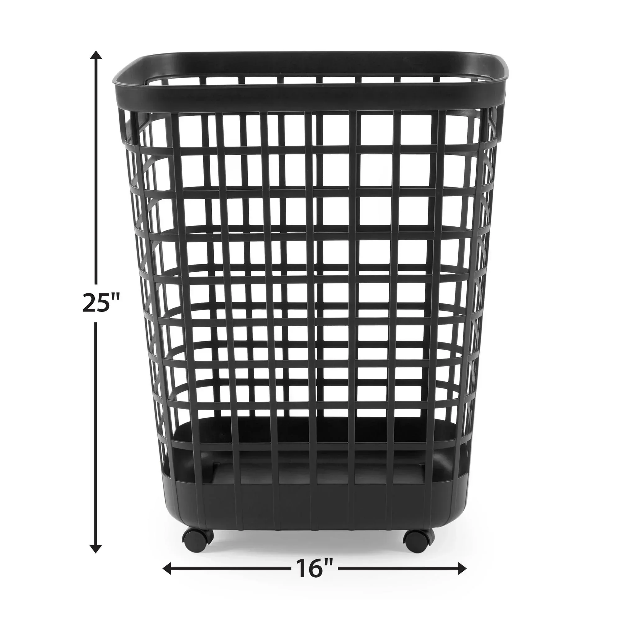 Mainstays 2.6 Bushel Rolling Laundry Hamper, Adult - Image 5