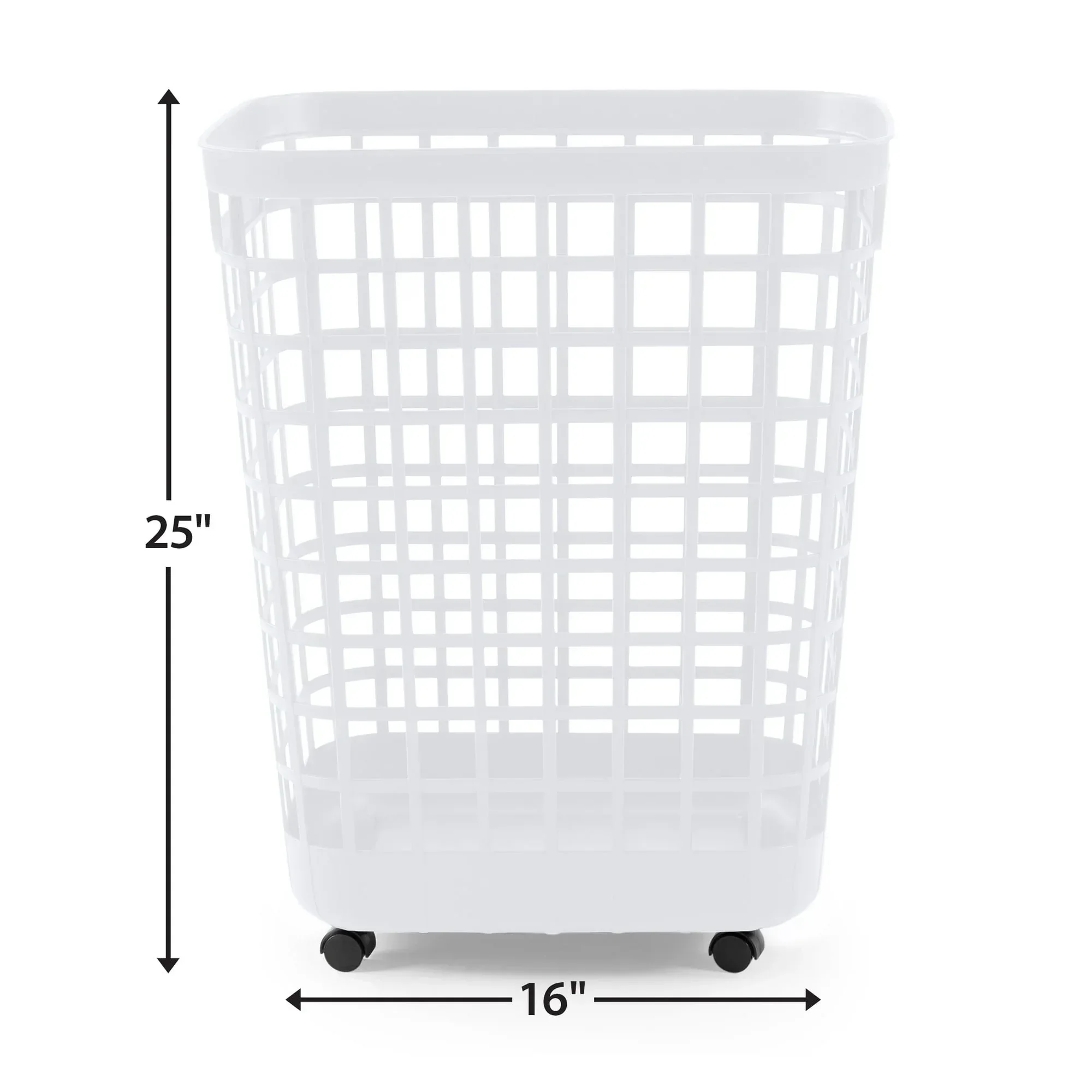 Mainstays 2.6 Bushel Rolling Laundry Hamper, Adult - Image 8