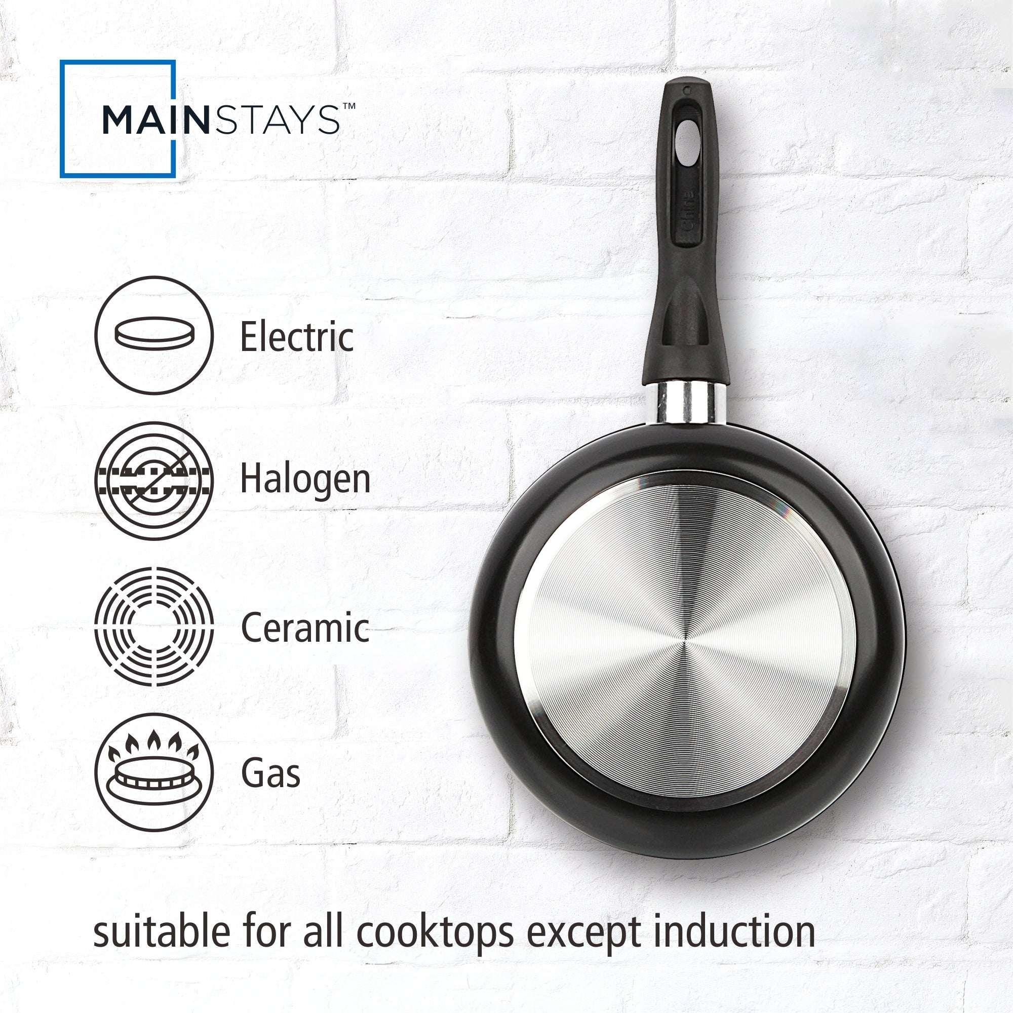 Mainstays 2 qt Non-Stick Aluminum Saucepan, Black - Image 4