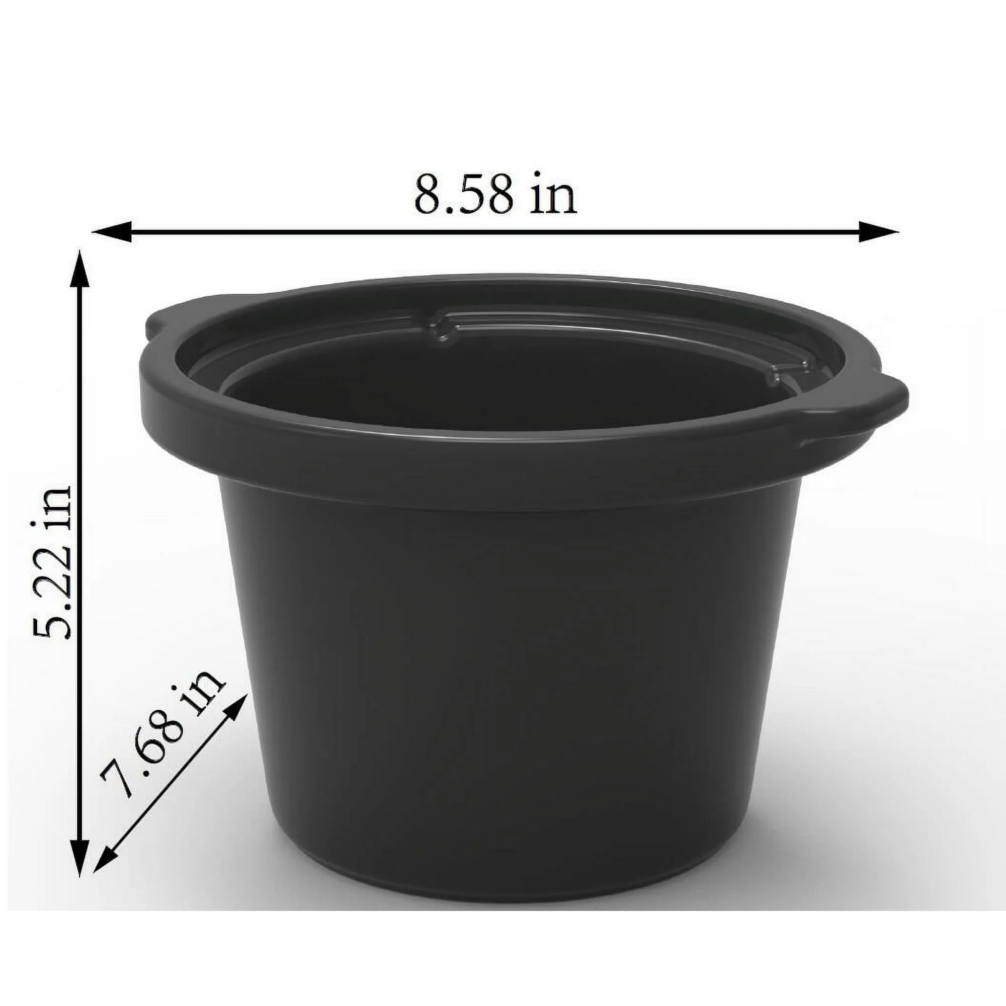 Mainstays 2 Quart Manual Slow Cooker, Durable Matte Black Finish - Image 2