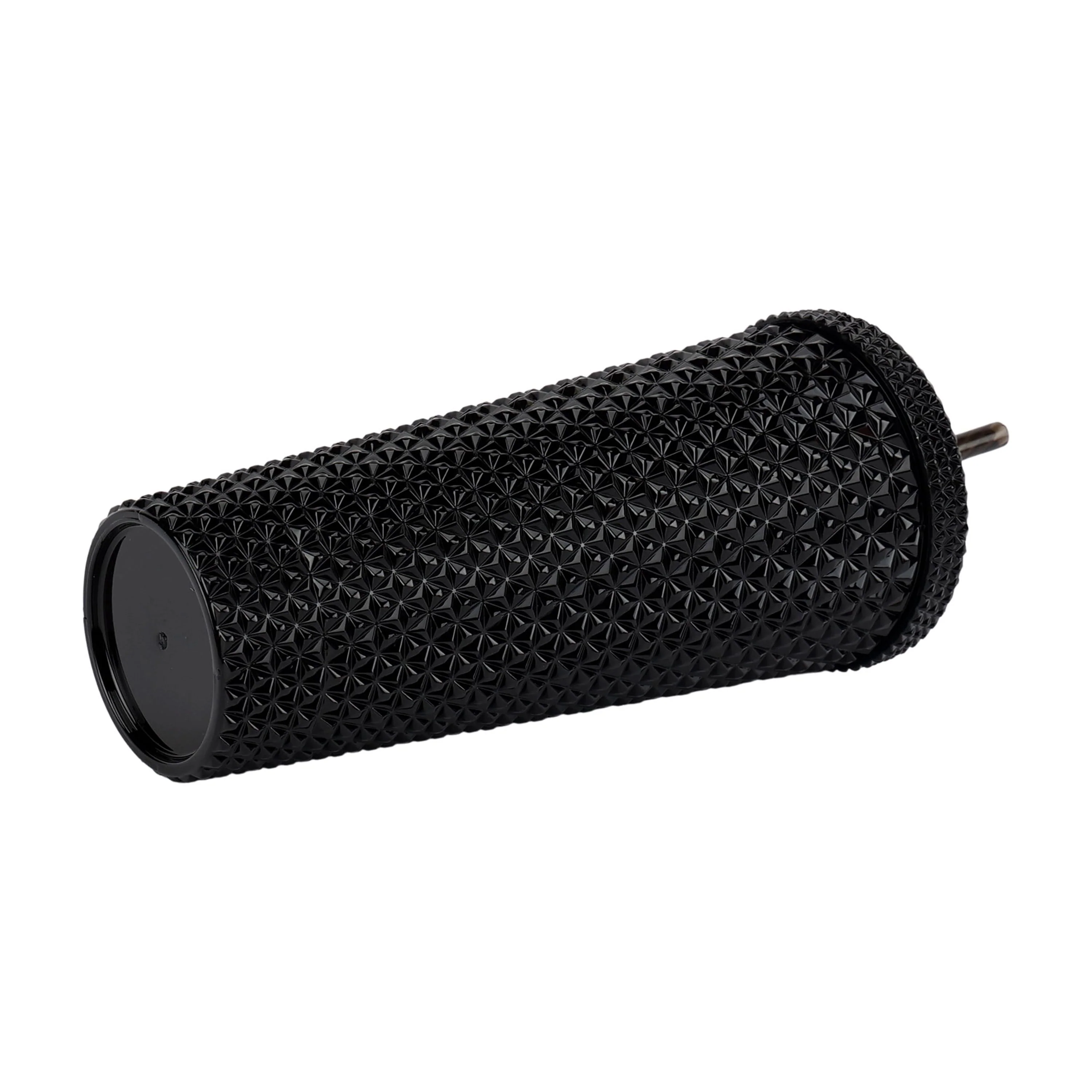 Mainstays 26-Ounce Capacity Plastic Double Wall Insulated Iridescent Textured Tumbler with Straw, Black - Image 3