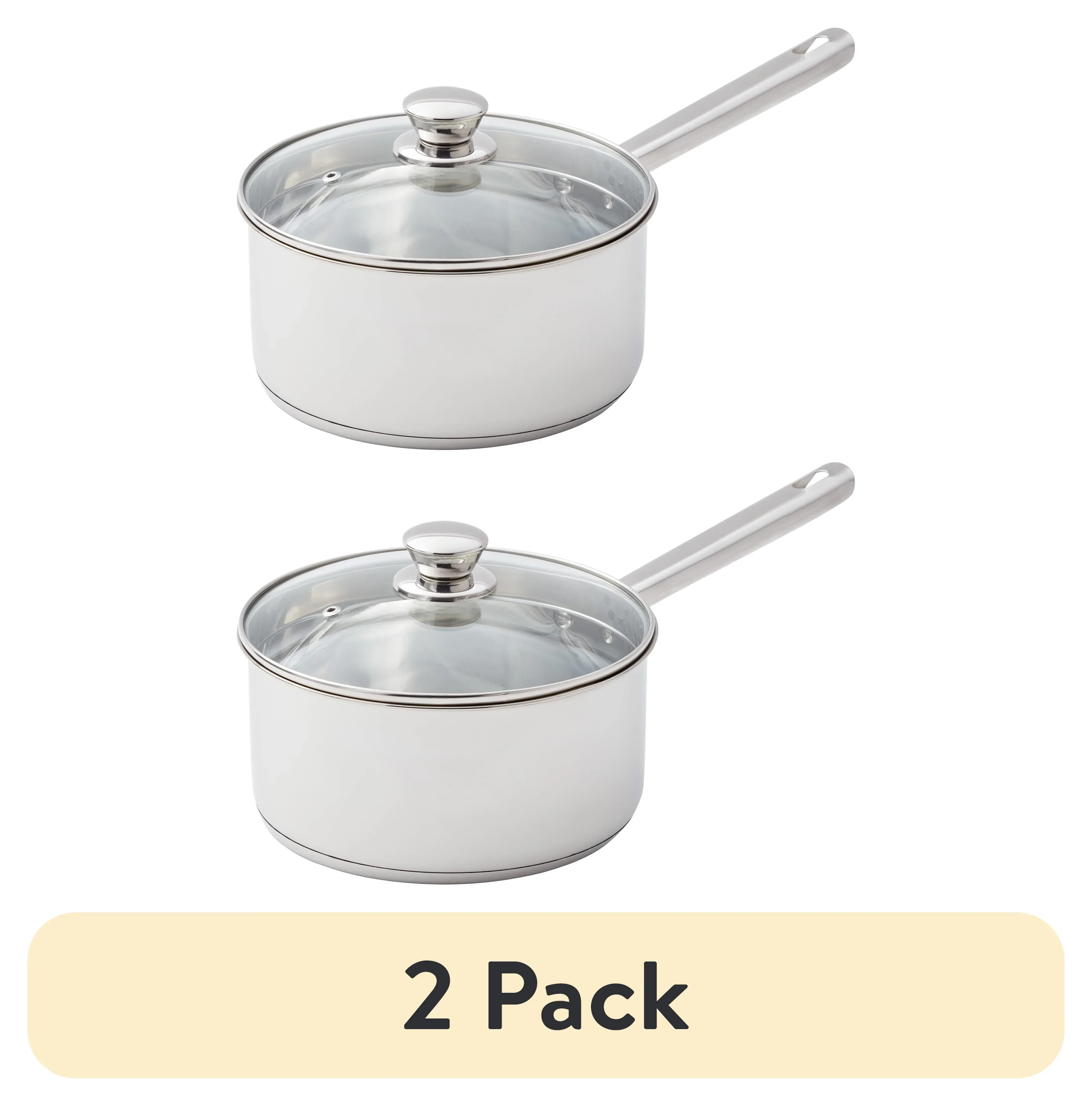 Mainstays 3 qt Induction Compatible Stainless Steel Saucepan with Lid - Image 13